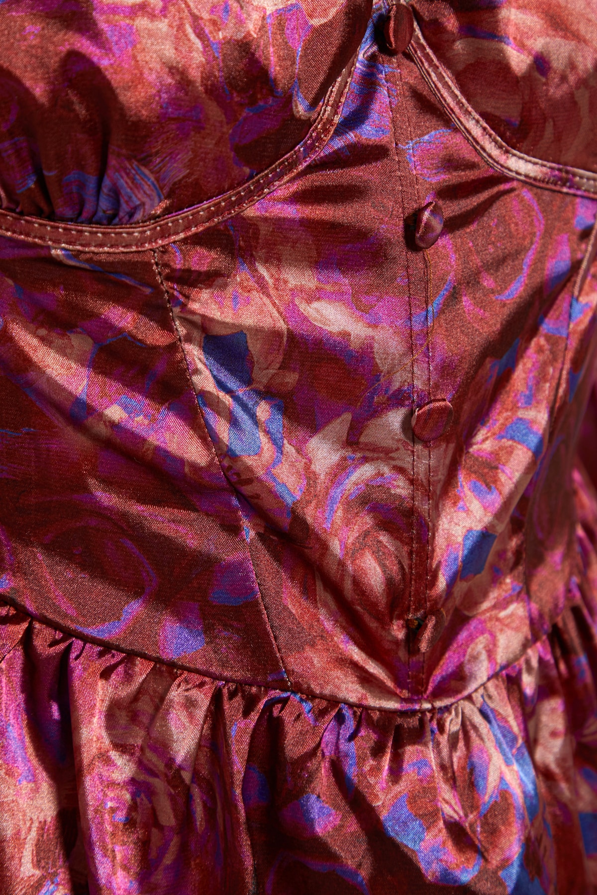 Rochie de seara multicolora Trendyol din satin cu detaliu sub fir