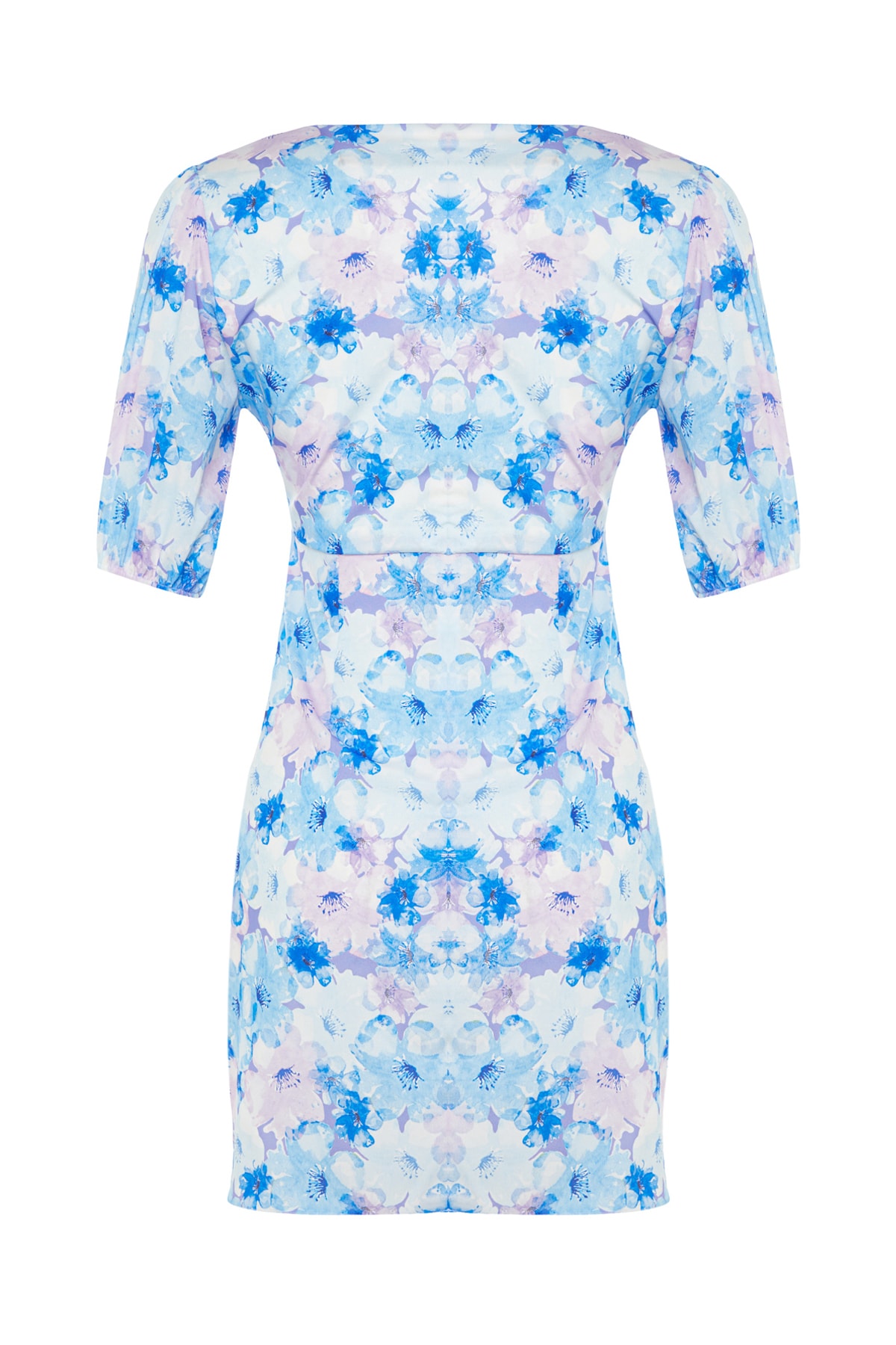 Trendyol multicolor montat țesut mini drapat model floral rochie țesută