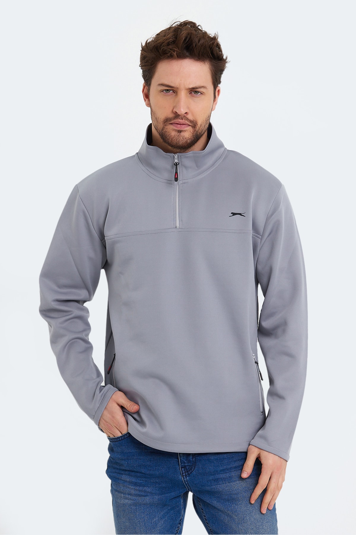 Slazenger Send Men's Sweatshirt Light Gray