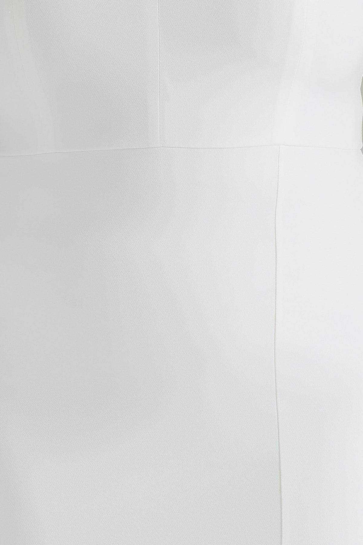 Rochie de mireasa Trendyol alba, cambrata, cu taiete tesute