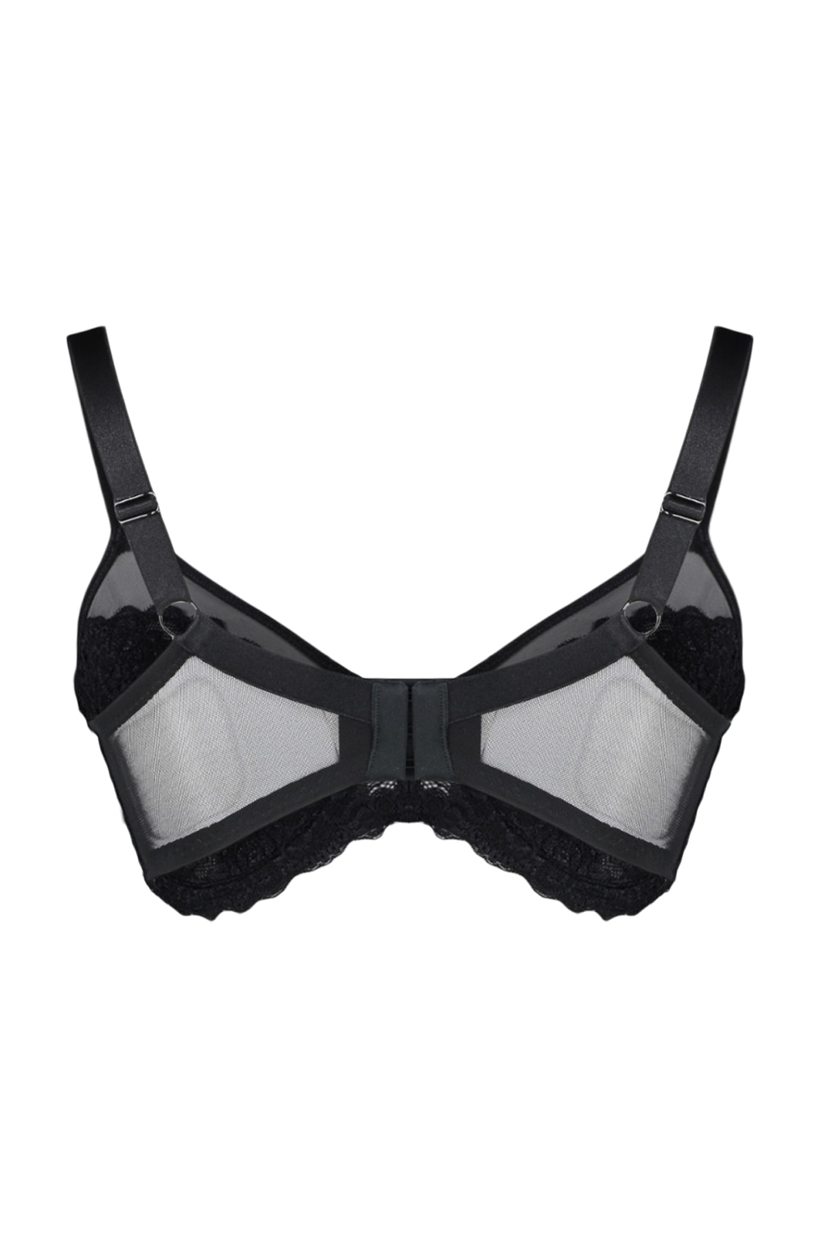 Trendyol Curve Black Balconette Lace Bra