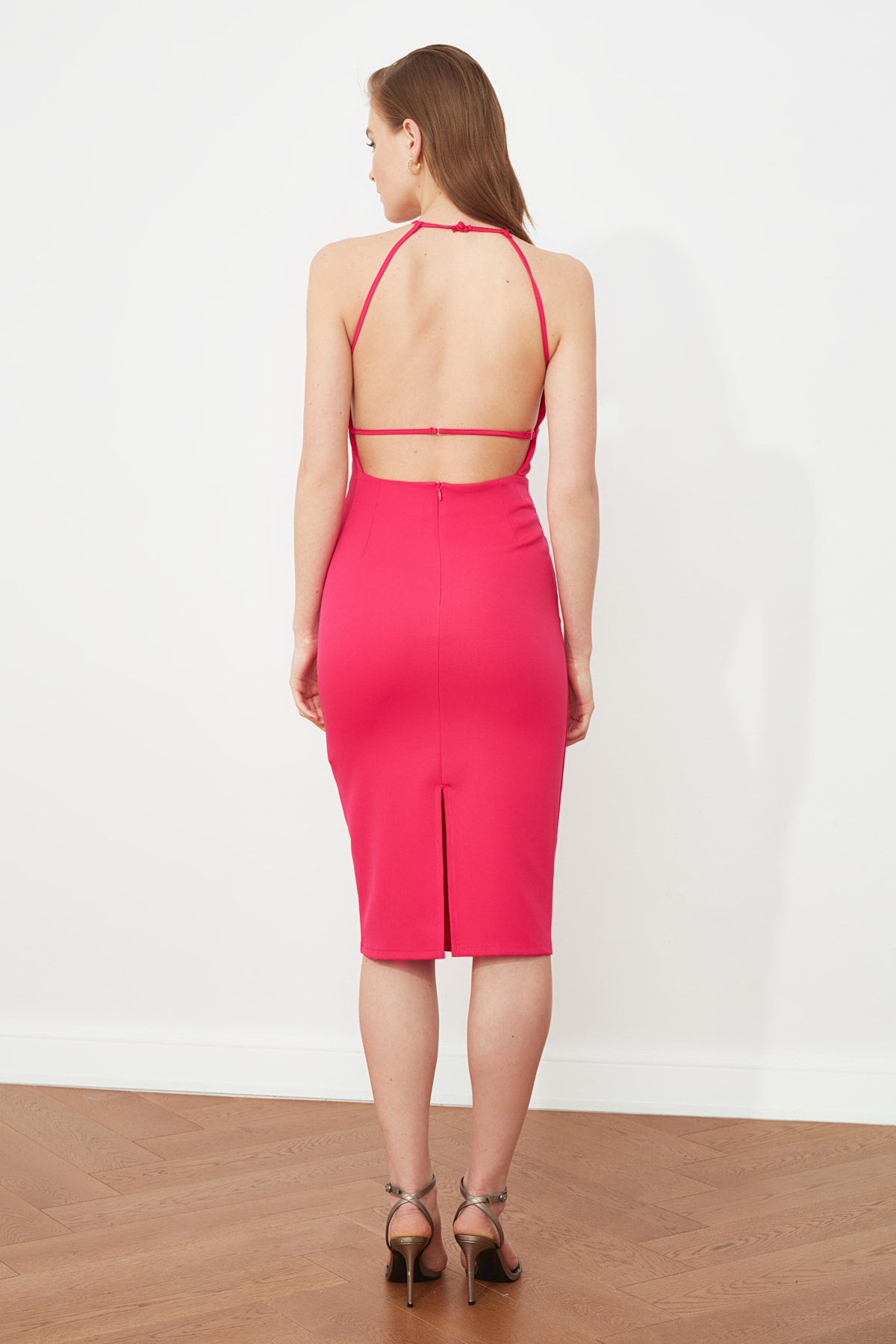 Trendyol Fuchsia Back Detaliu Rochie