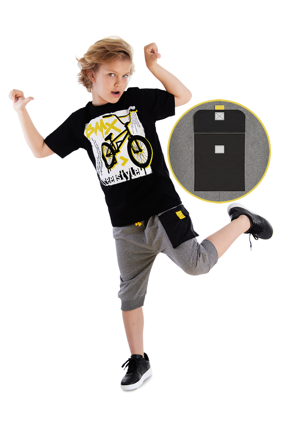 Levně mshb&g Boy Cycling T-shirt Capri Shorts Set