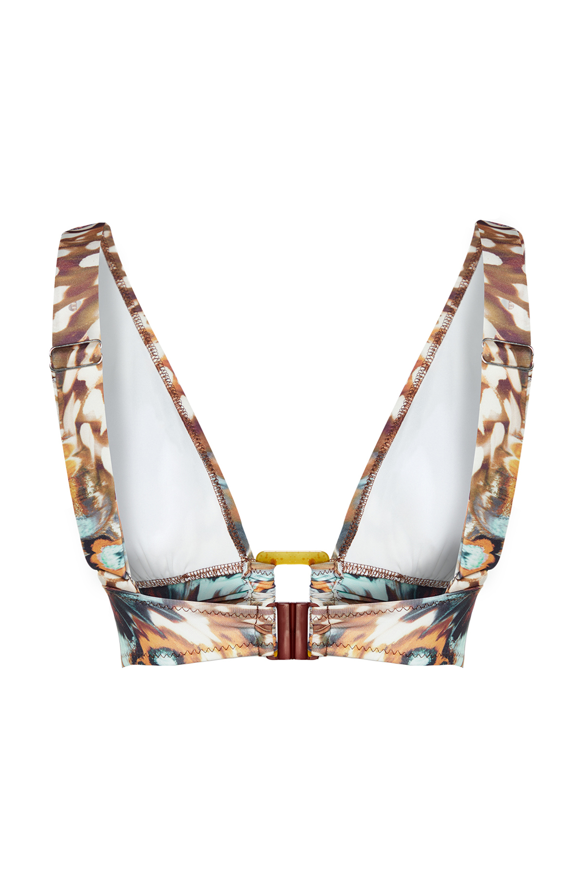 Trendyol Animal Patterned Triangle Accessory Bikini Top