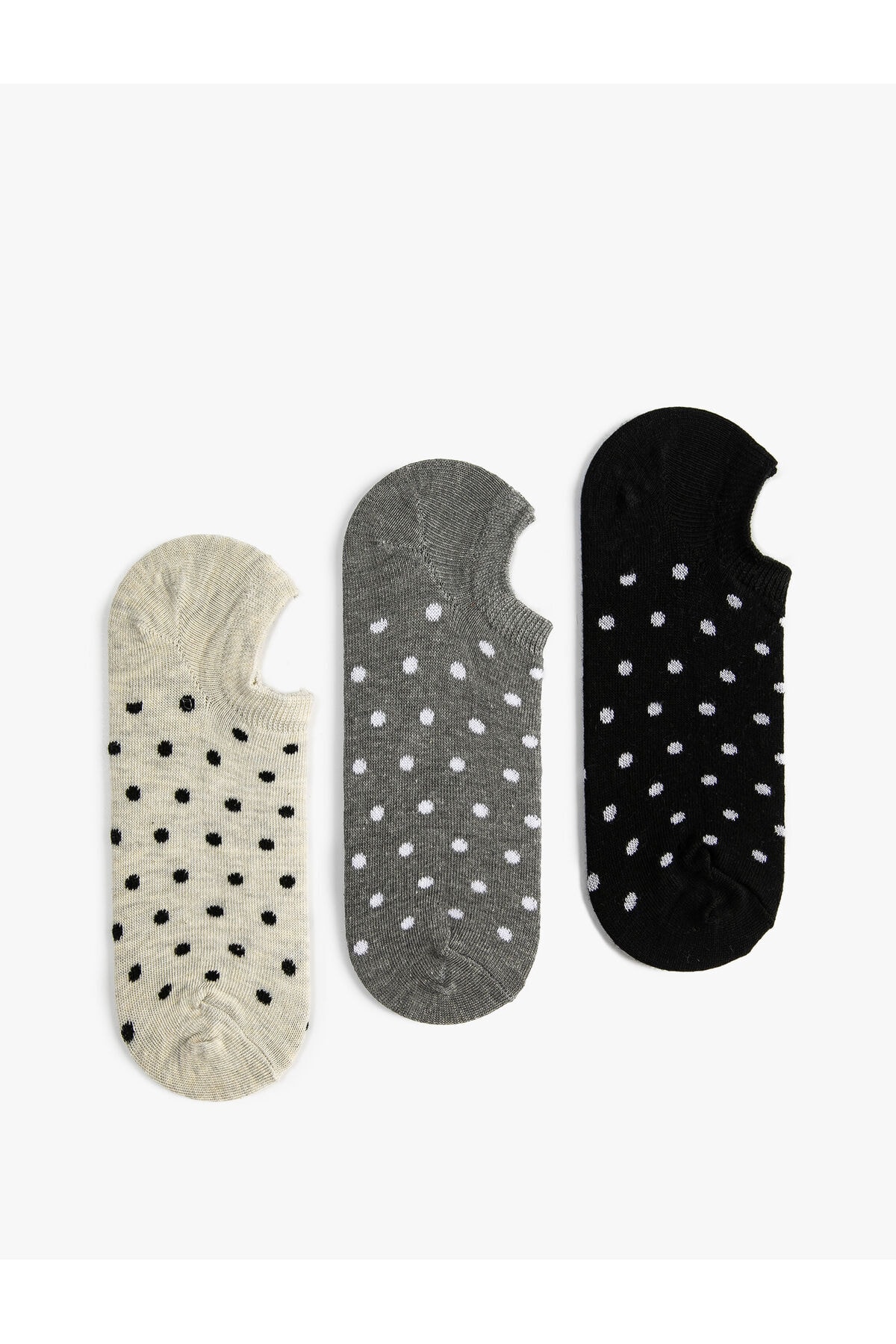 Koton Polka Dot 3-Pack Booties Socks Set, Multicolor