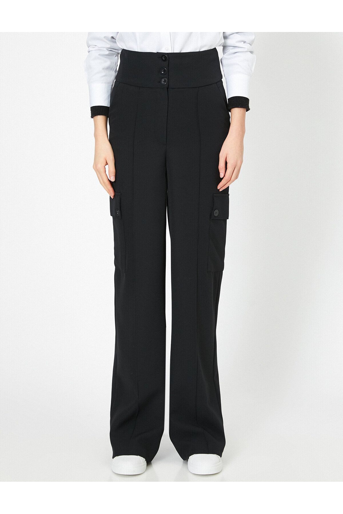 Koton pantaloni negri pentru femei