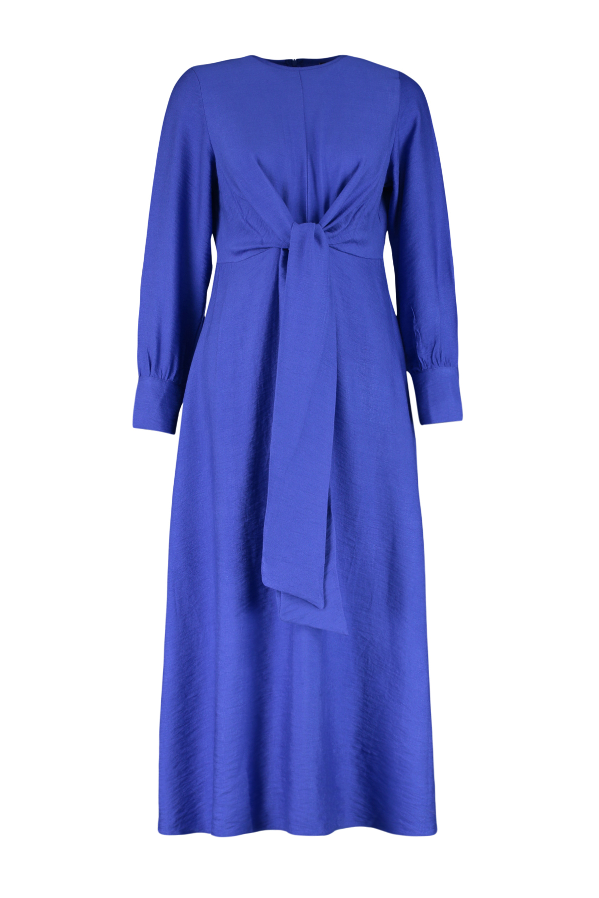 Trendyol Saxe Blue Waist Tie Detail Woven Dress