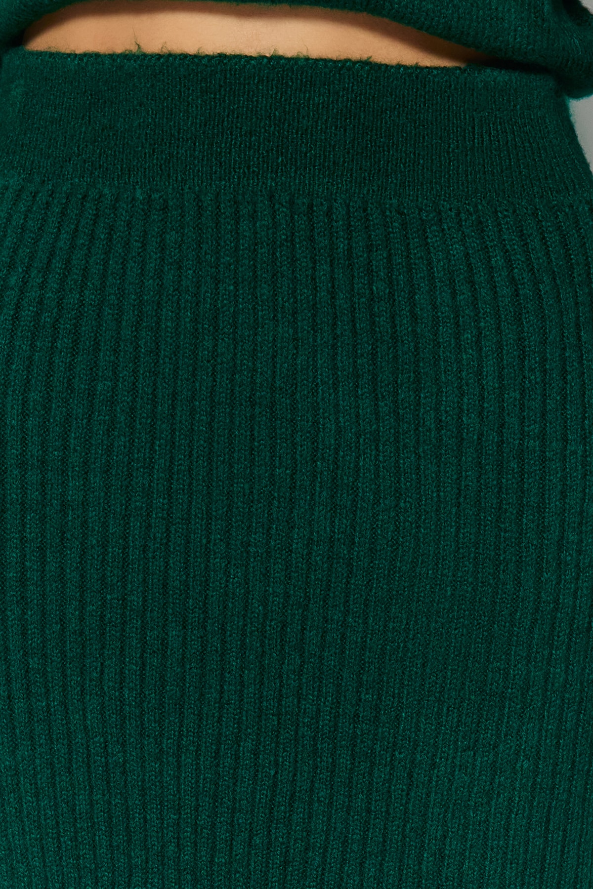 Trendyol Emerald Green Soft Textured Knitwear Bottom-Top Set