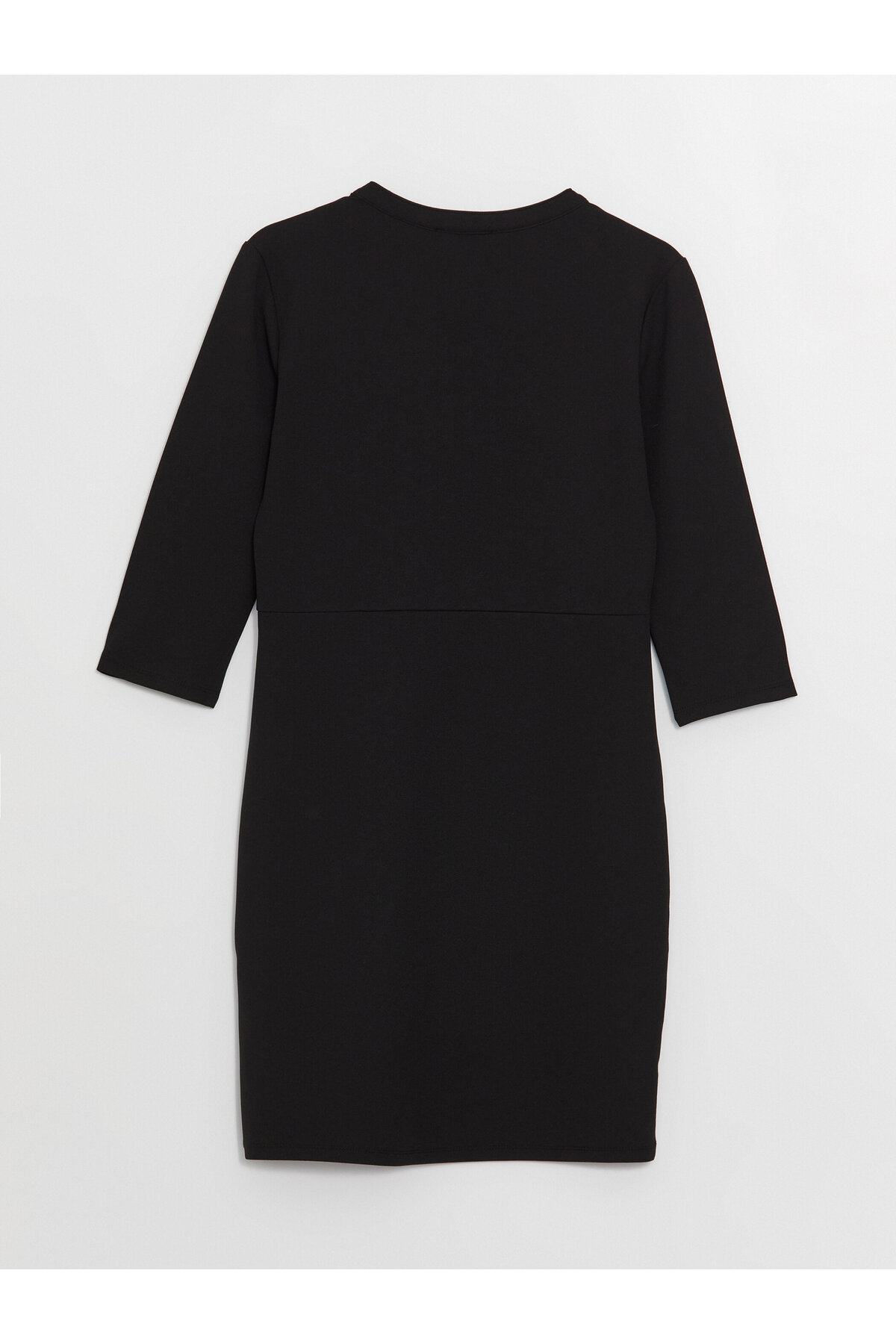 LC Waikiki Women's Crew Neck Rochie dreaptă cu mânecă lungă