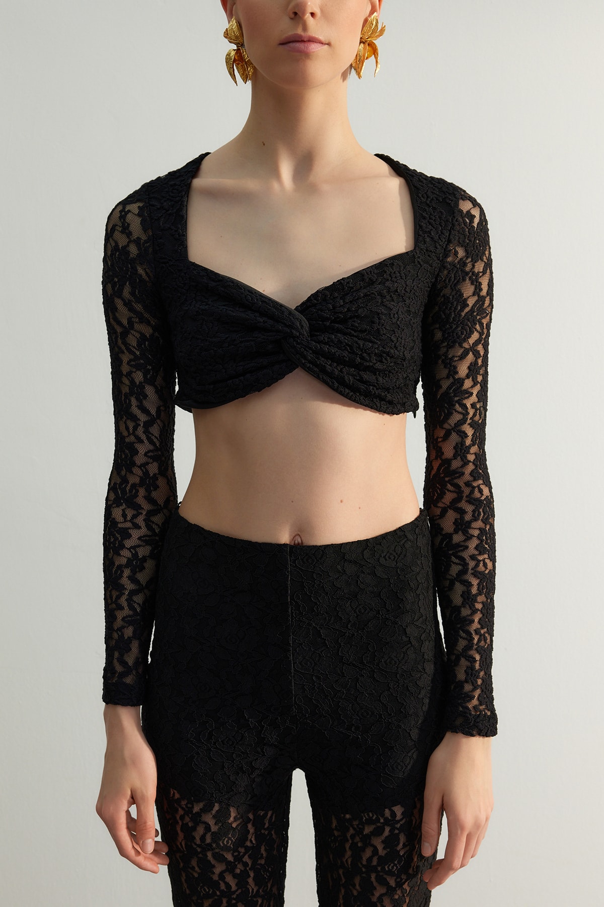 Trendyol Limited Edition Black Lace Detailed Bustier