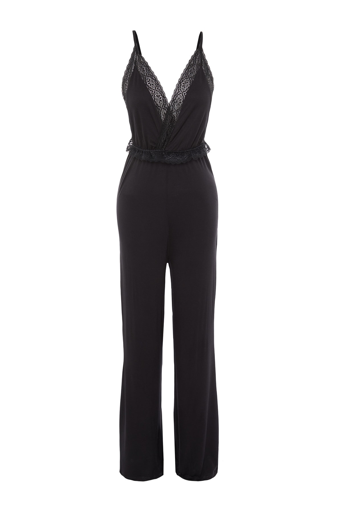 Trendyol Black Lace detaliate tricotate salopeta