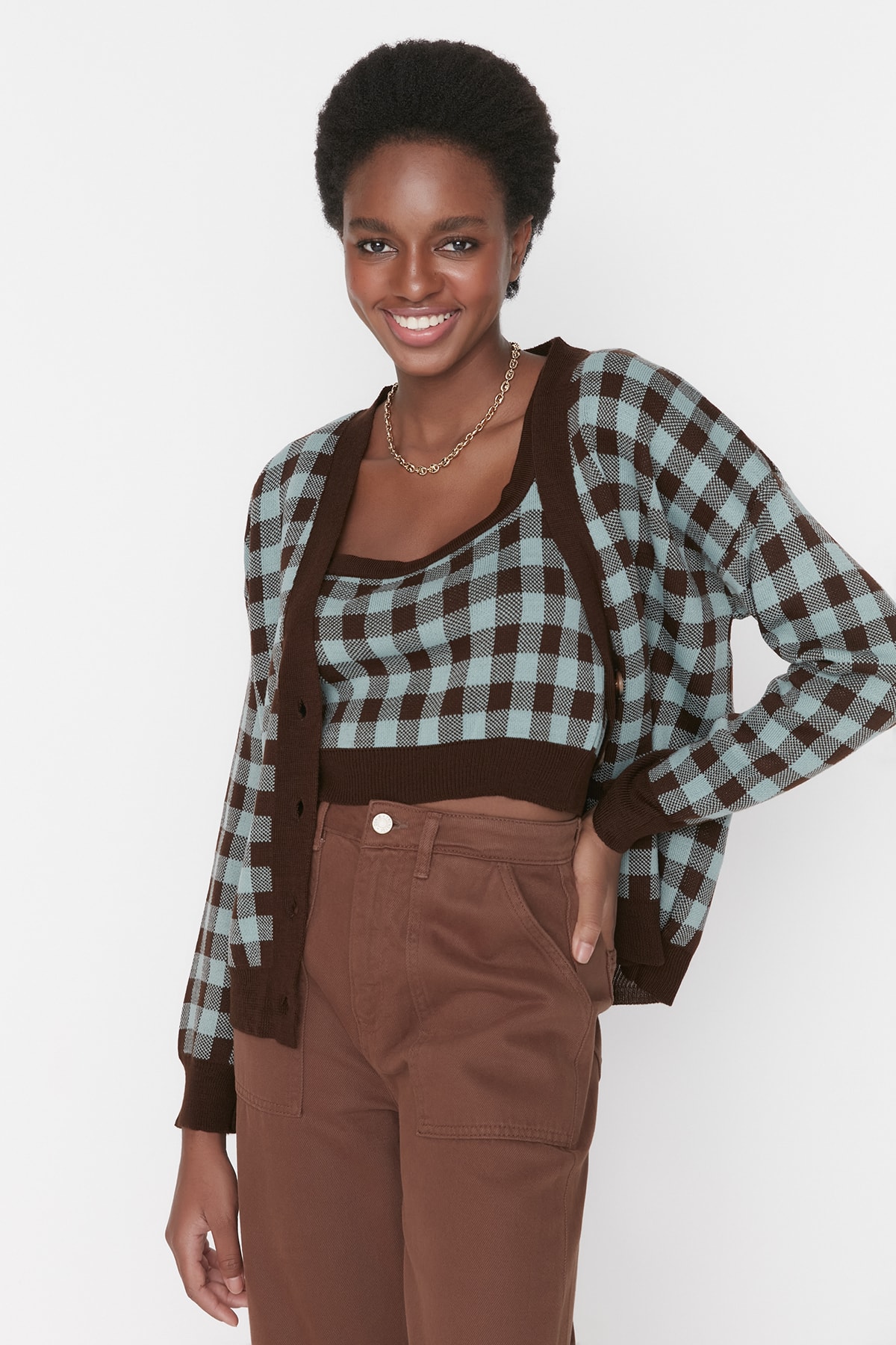 Trendyol Cardigan - Brown - Regular fit