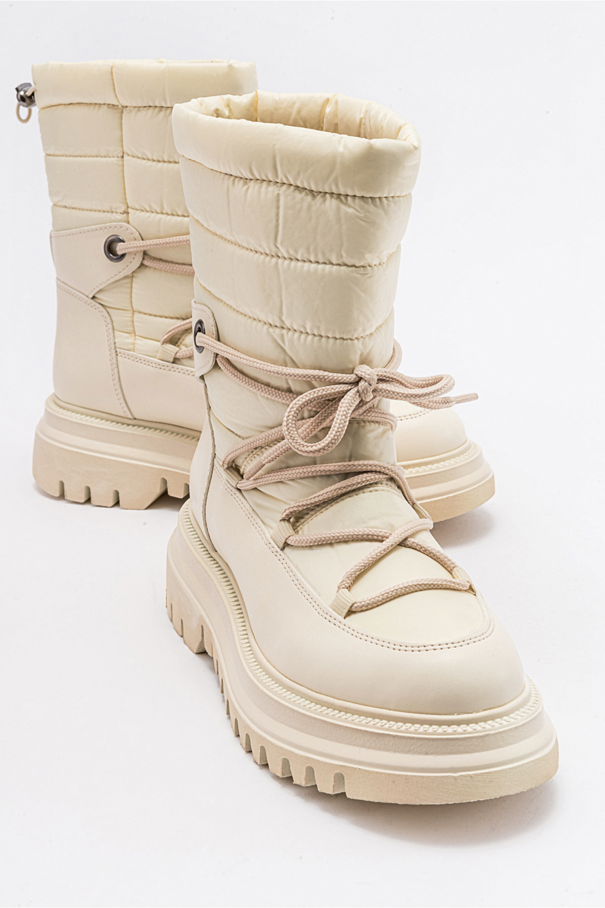 Levně LuviShoes Women's Weld Beige Skin Snow Boots