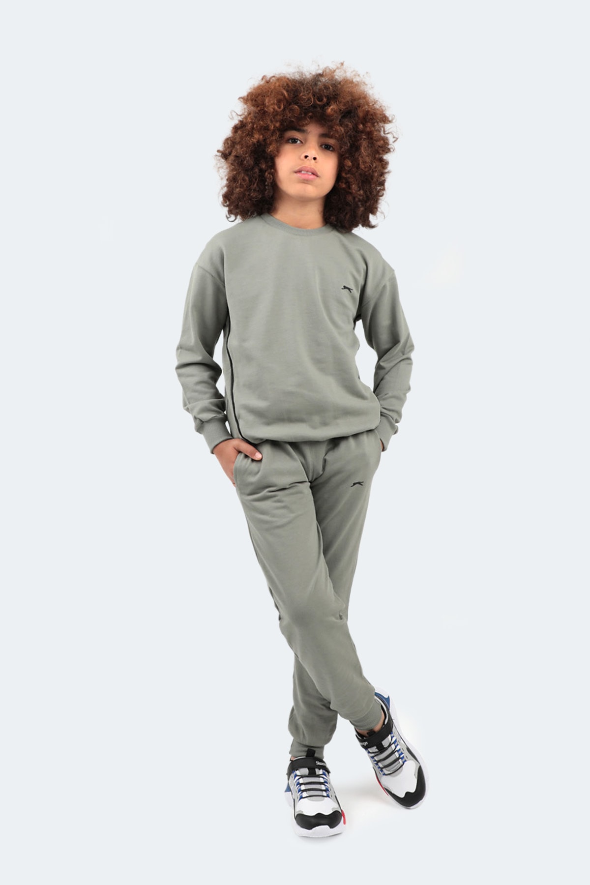 Slazenger Disel Unisex Kid's Tracksuit Suit Khaki
