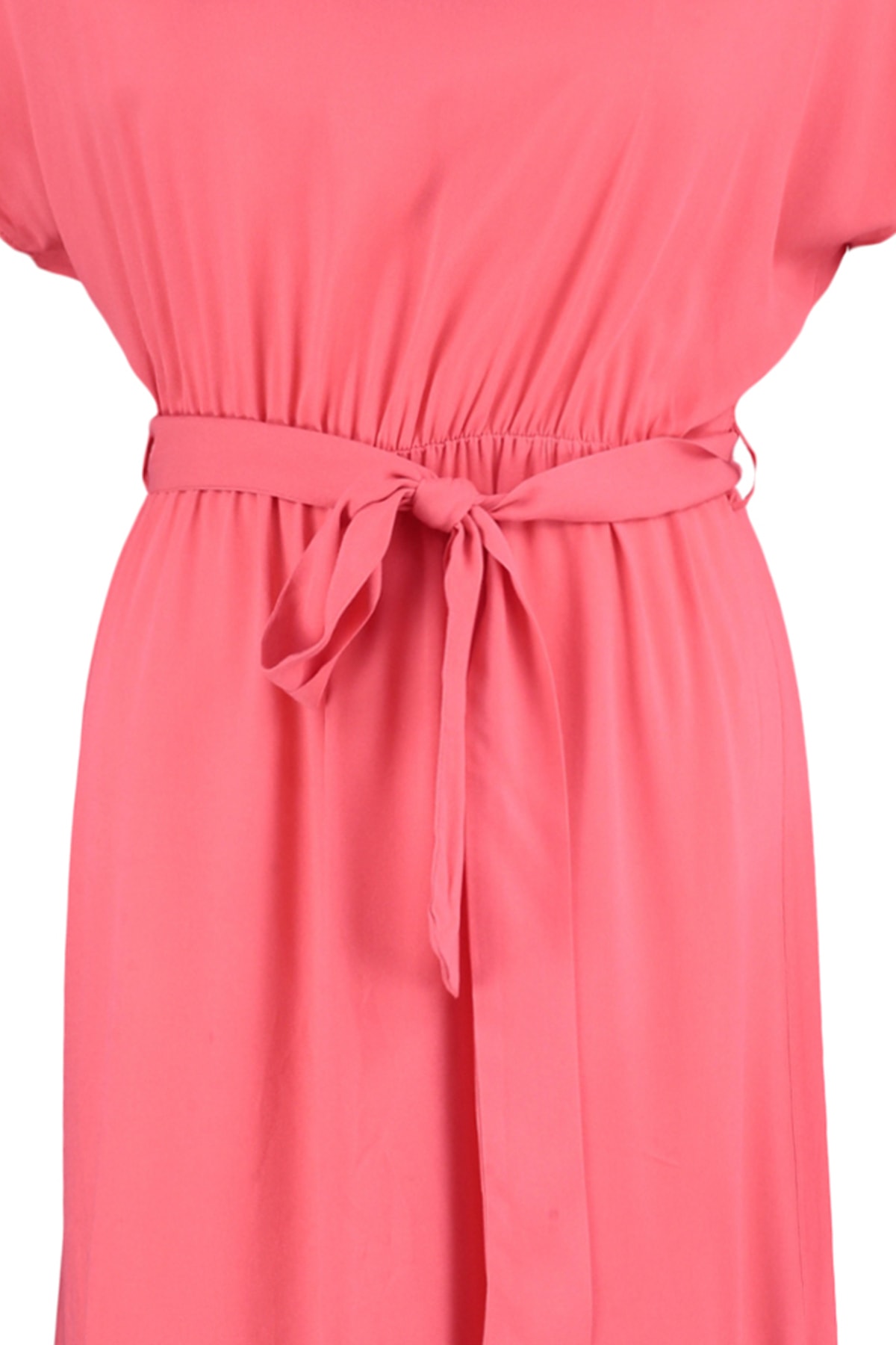 Rochie țesută din vâscoză roz Trendyol cu detalii din dantelă