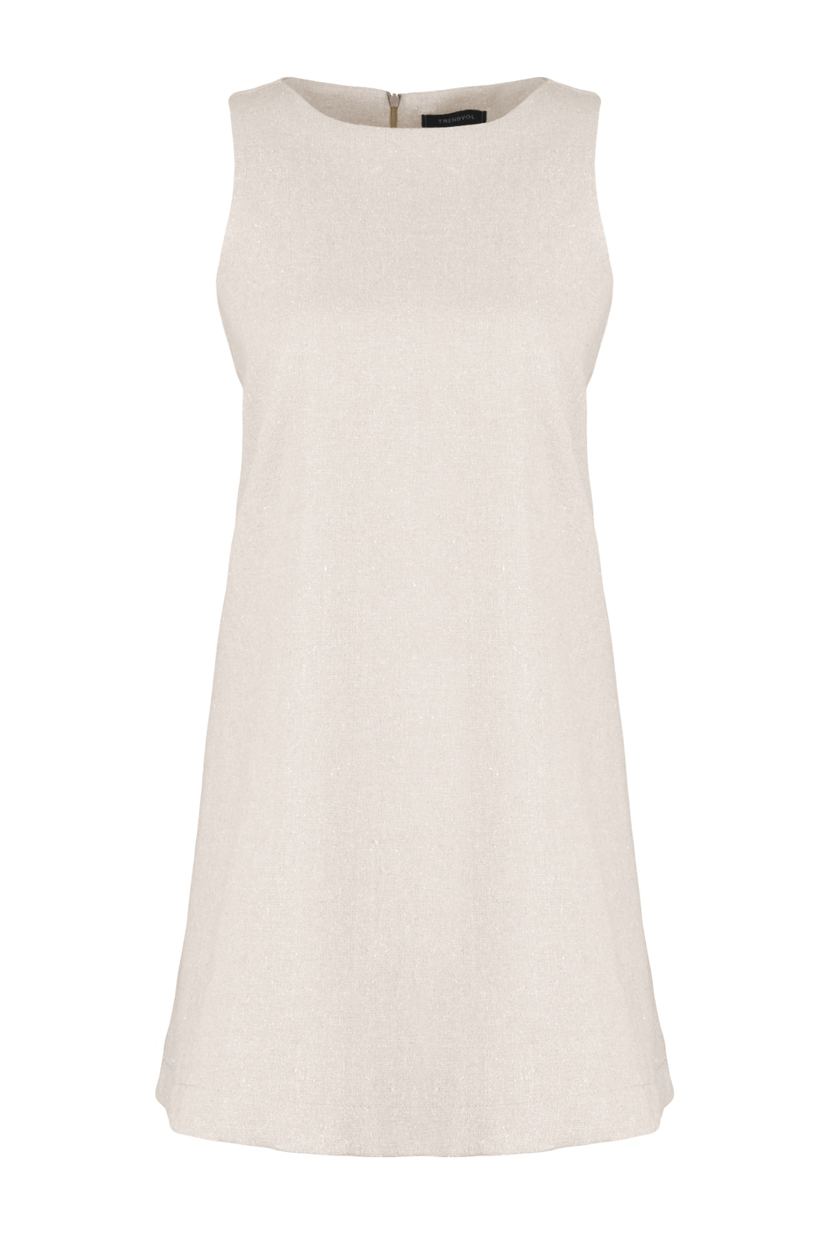 Trendyol Jewelled Wide Cut Linen Look Sleeveless Mini Woven Dress