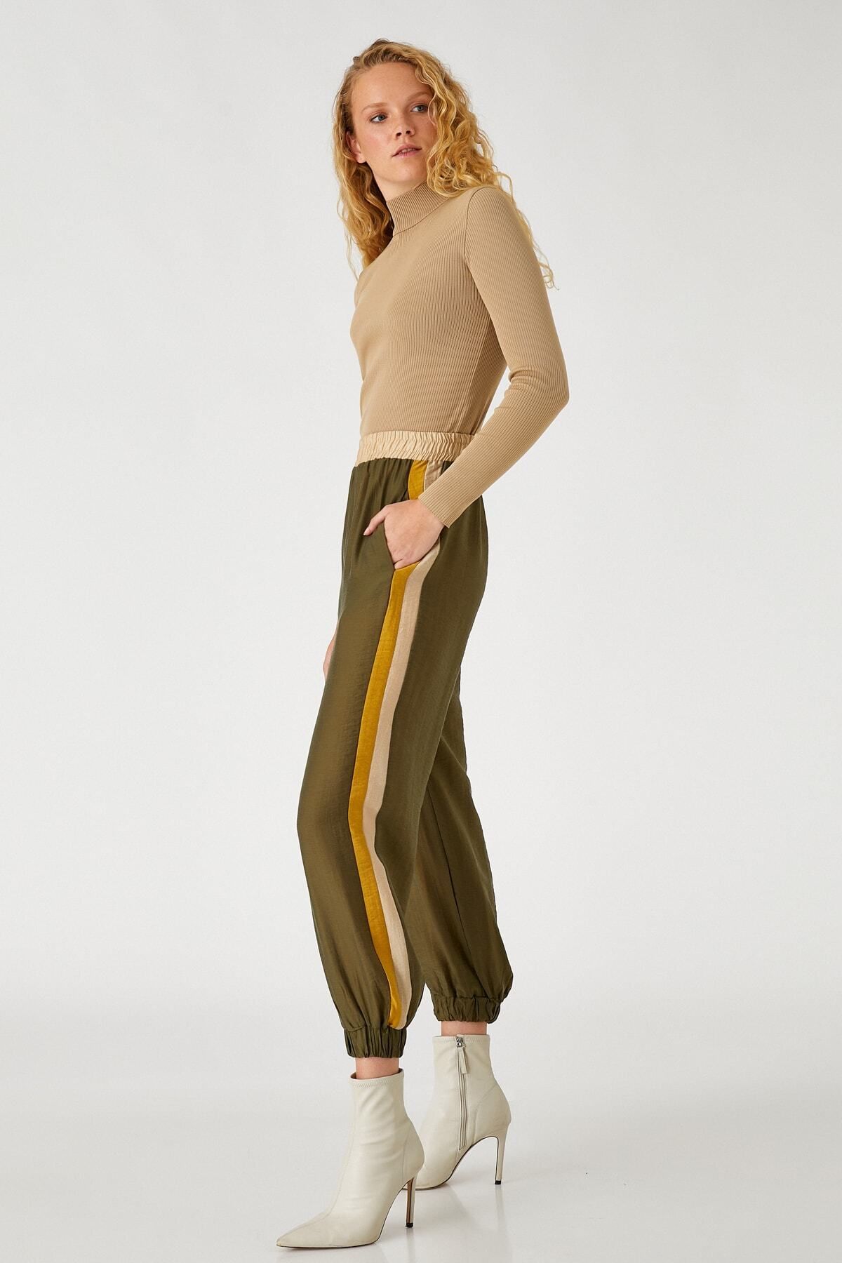 Pantaloni de damă Koton Khaki