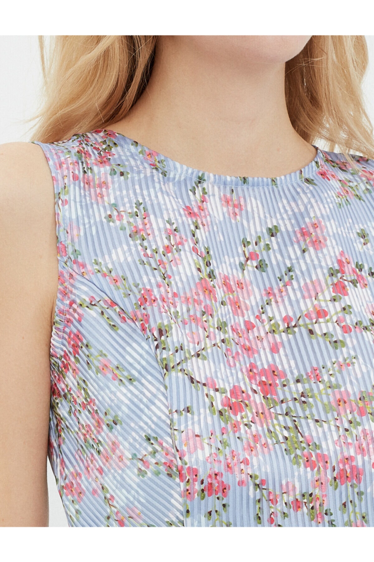 Koton Women's Blue Floral Dress