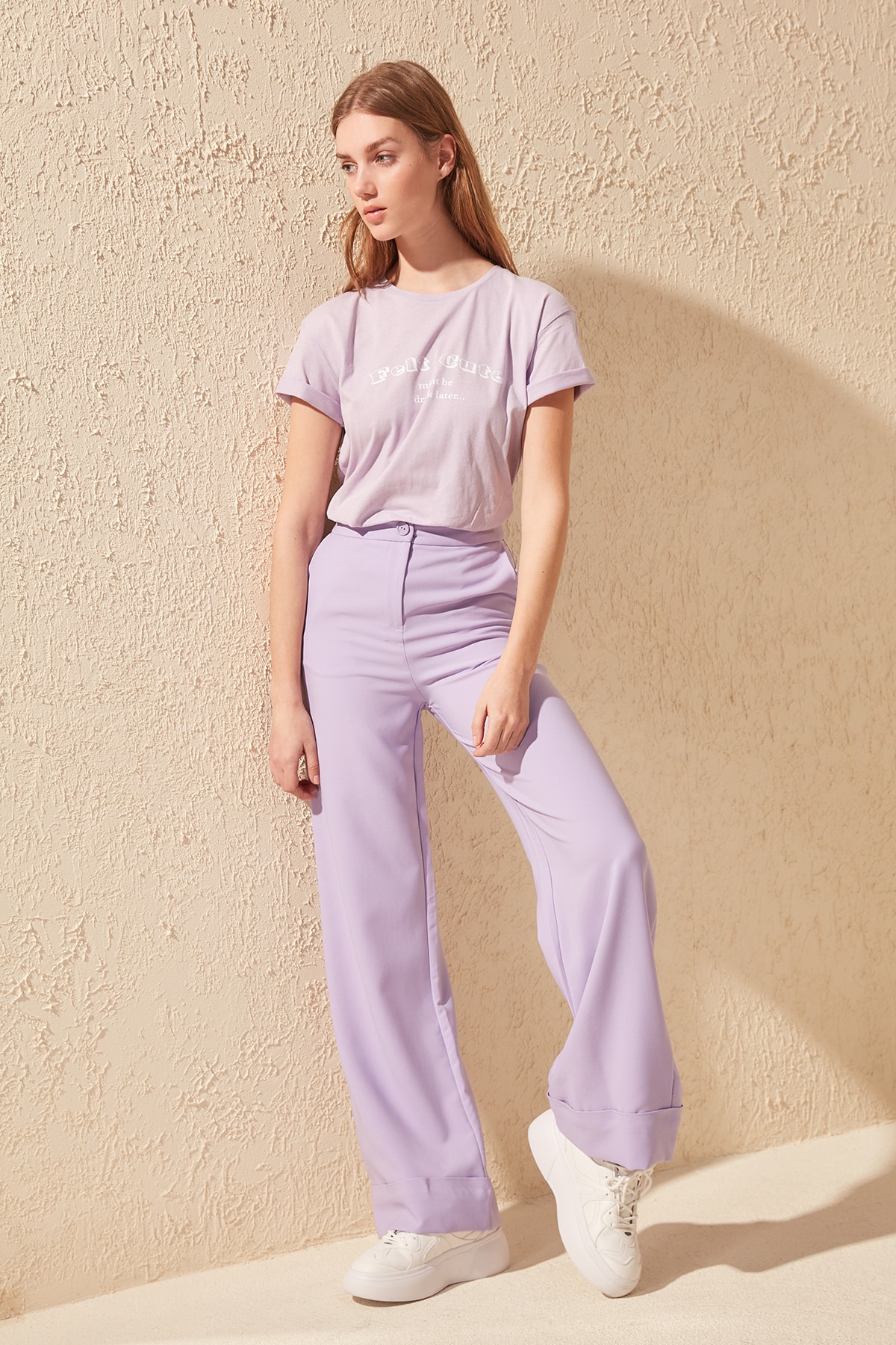 Pantaloni de damă Trendyol Plain