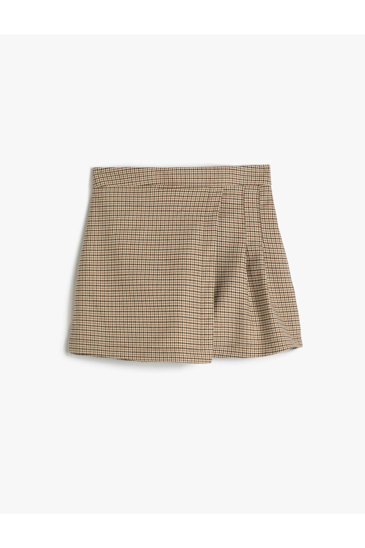 Levně Koton Girl's Shorts Skirt Pleated Double Breasted Elastic Waist Camel Hair