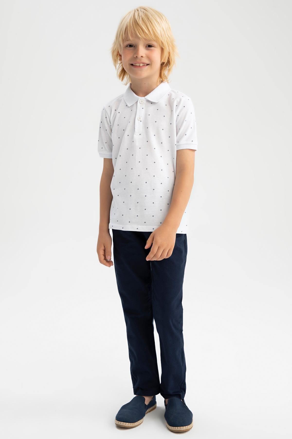 DEFACTO Boy's Navy Blue Gabardine Trousers