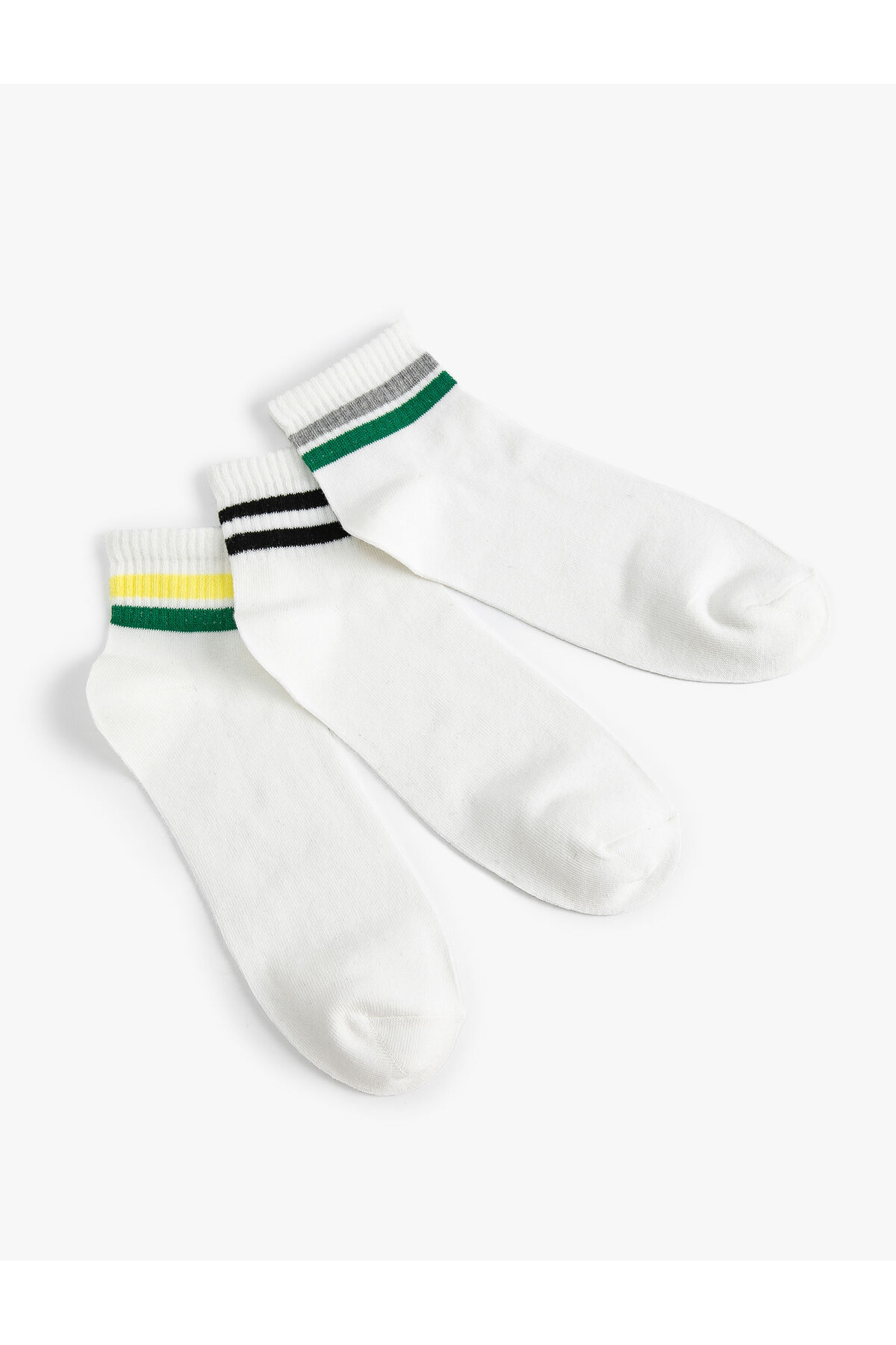 Levně Koton Striped 3-Pack Booties Socks Set
