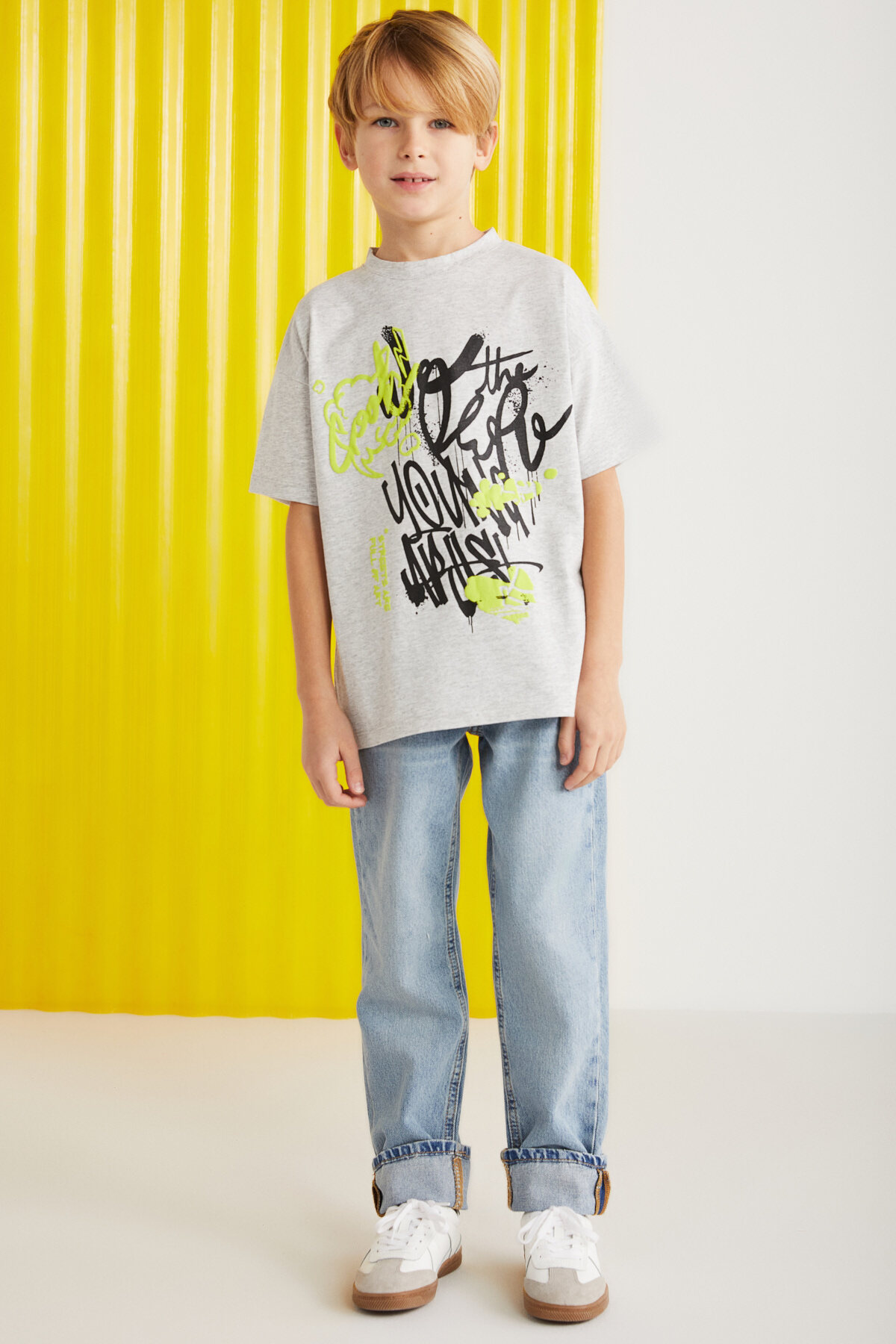 Jery Boy 100% Cotton Printed Short Sleeve Grimelange T-shirt