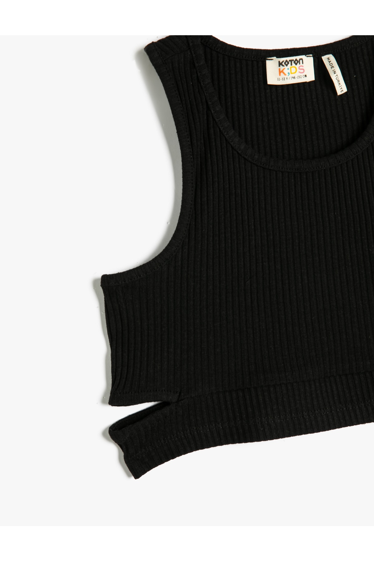 Koton Crop Top Sleeveless Cotton with Window Detail