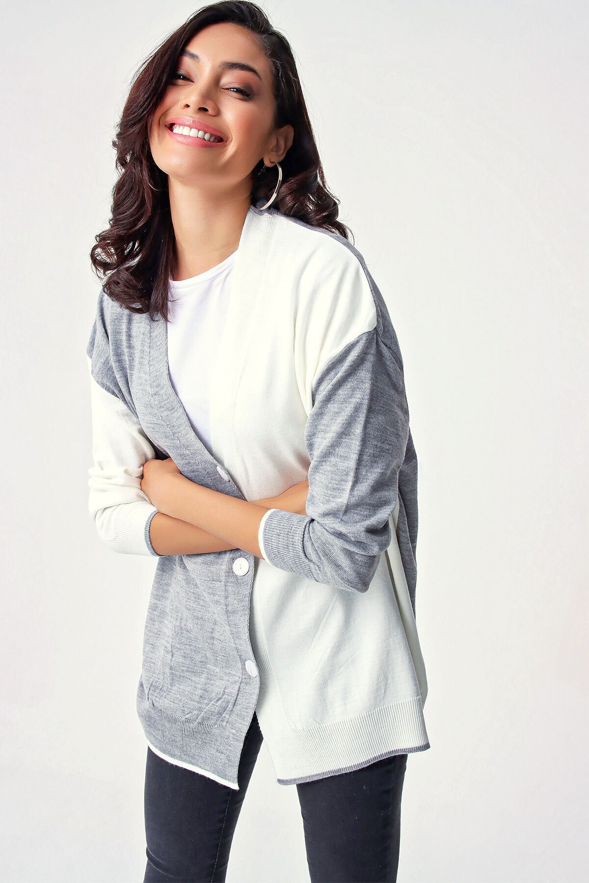 Bigdart Cardigan - Gray - Oversize