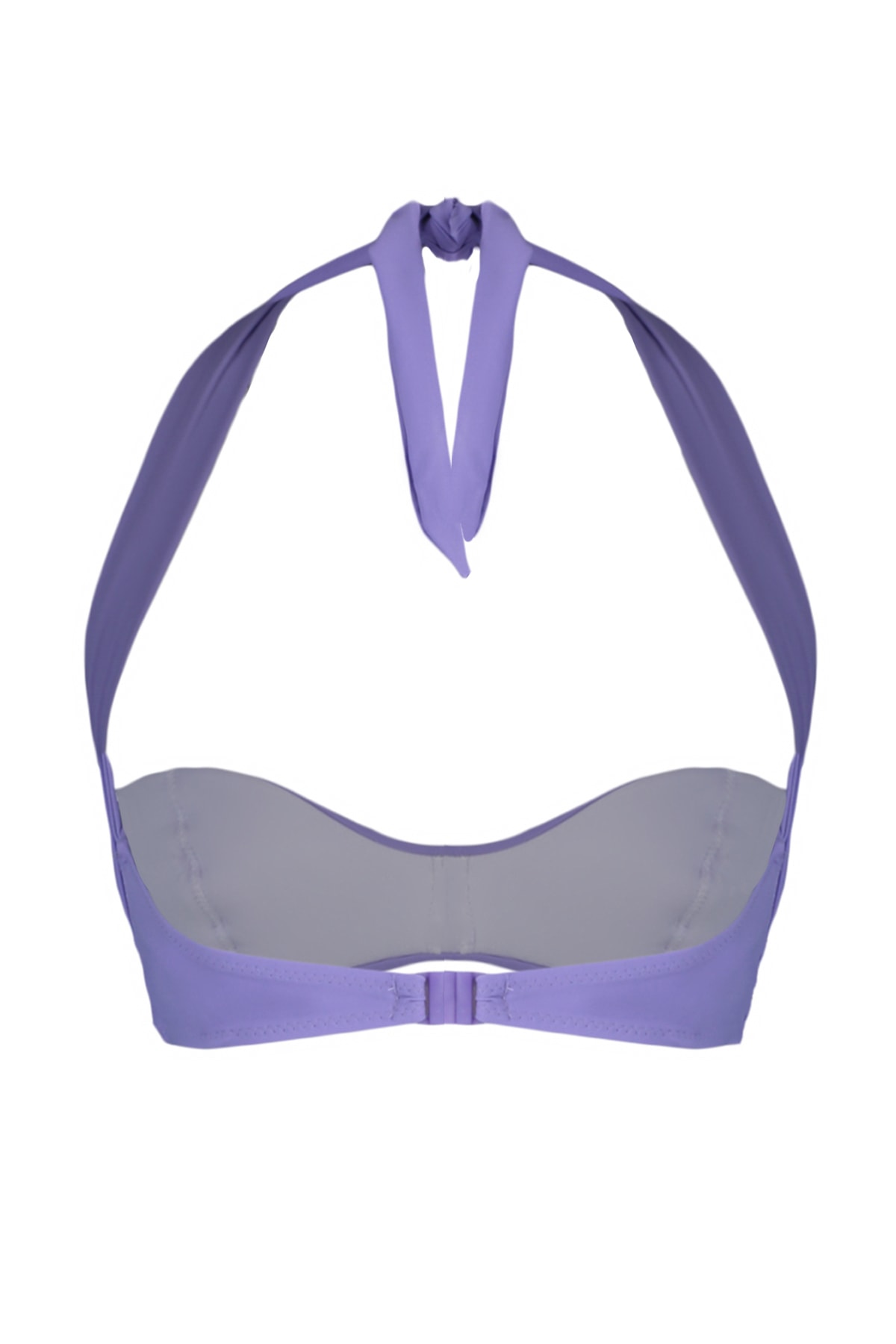 Top bikini plisat Trendyol Lilac fără bretele