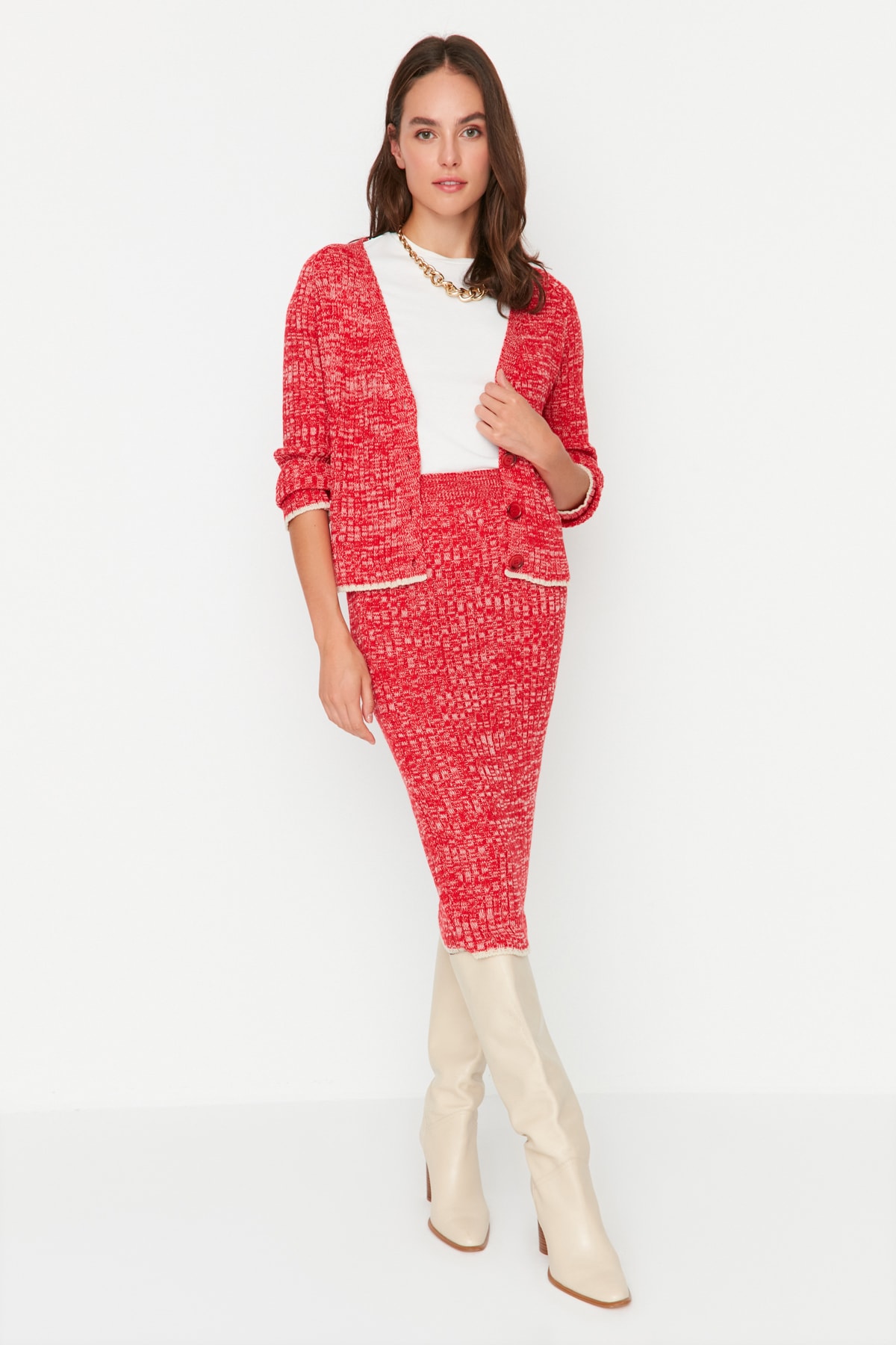 Trendyol Two-Piece Set - Red - Regular fit