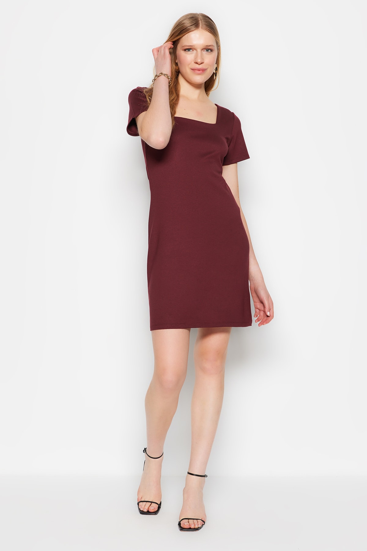 Trendyol Dress - Burgundy - A-line