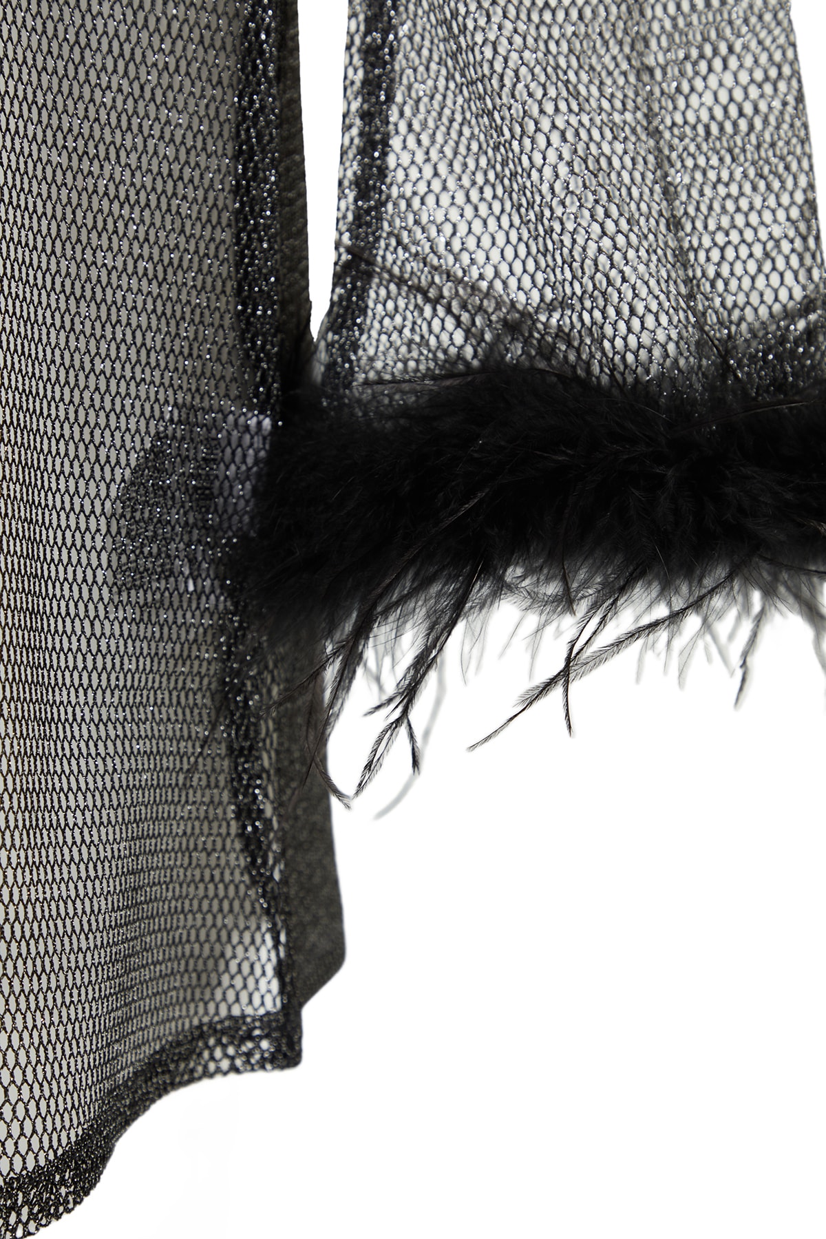 Rochie de seara eleganta Trendyol Black Otrisch cu plasa detaliata