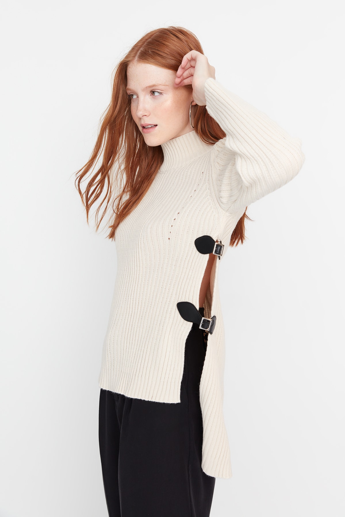 Trendyol Sweater - Beige - Regular fit