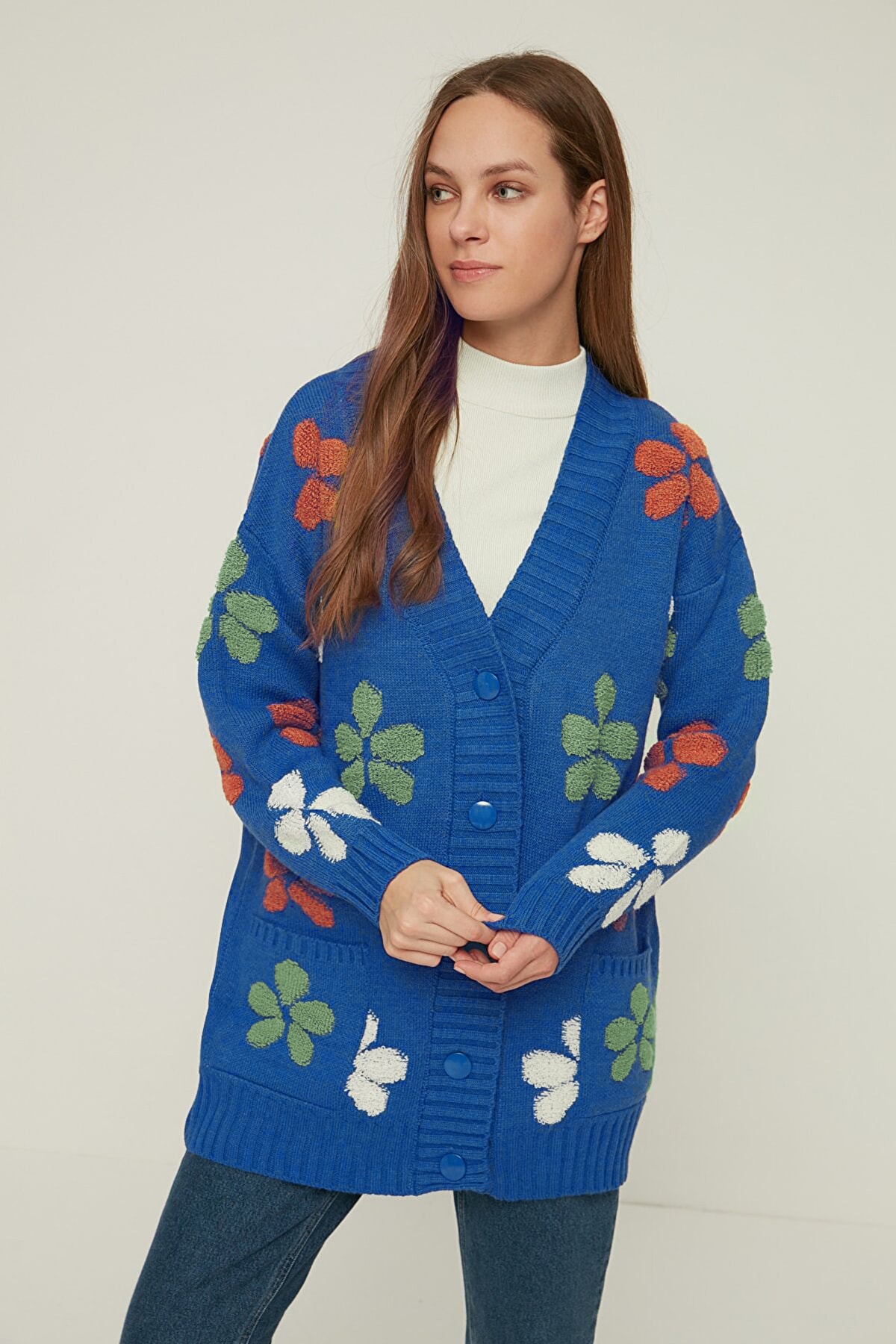 Trendyol Cardigan - Blue - Regular fit