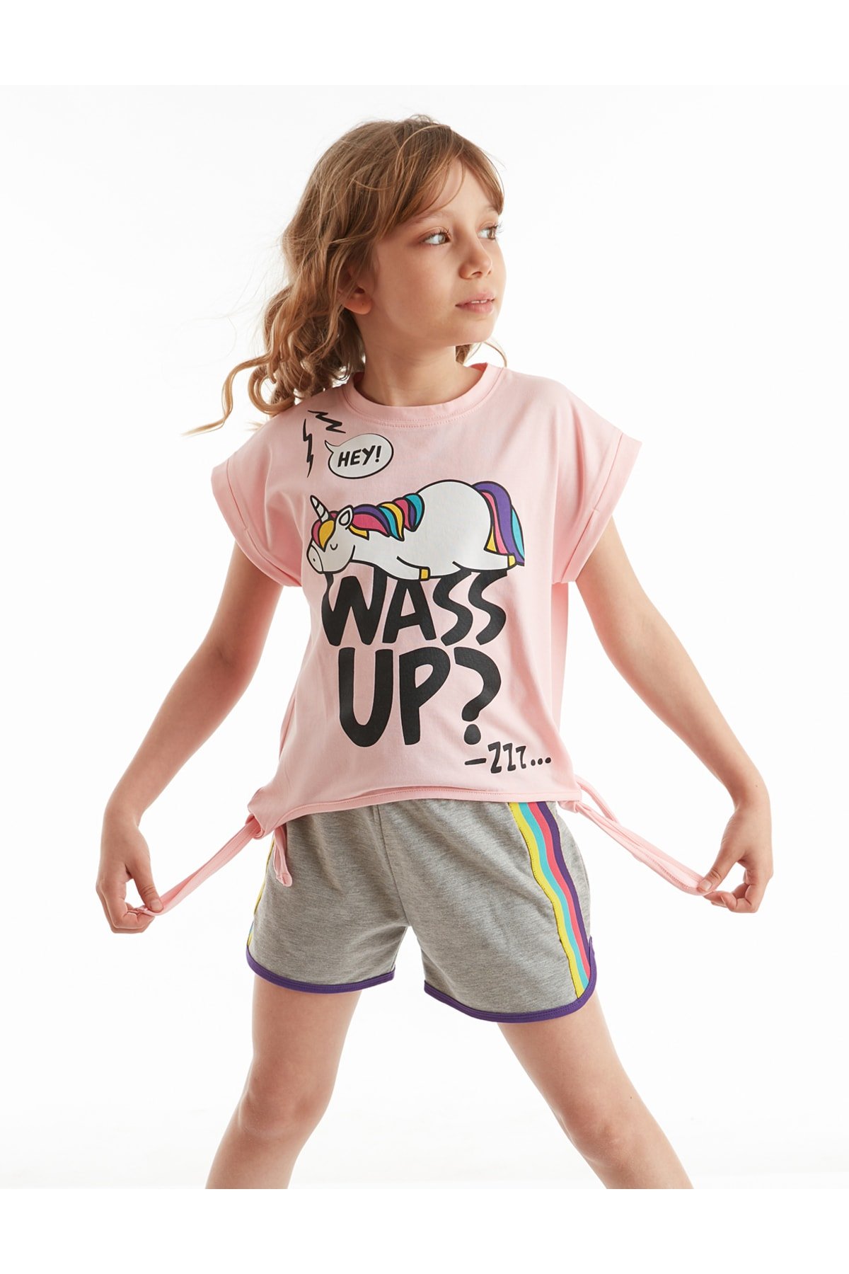 Levně Mushi Wassup Girls T-shirt Shorts Set