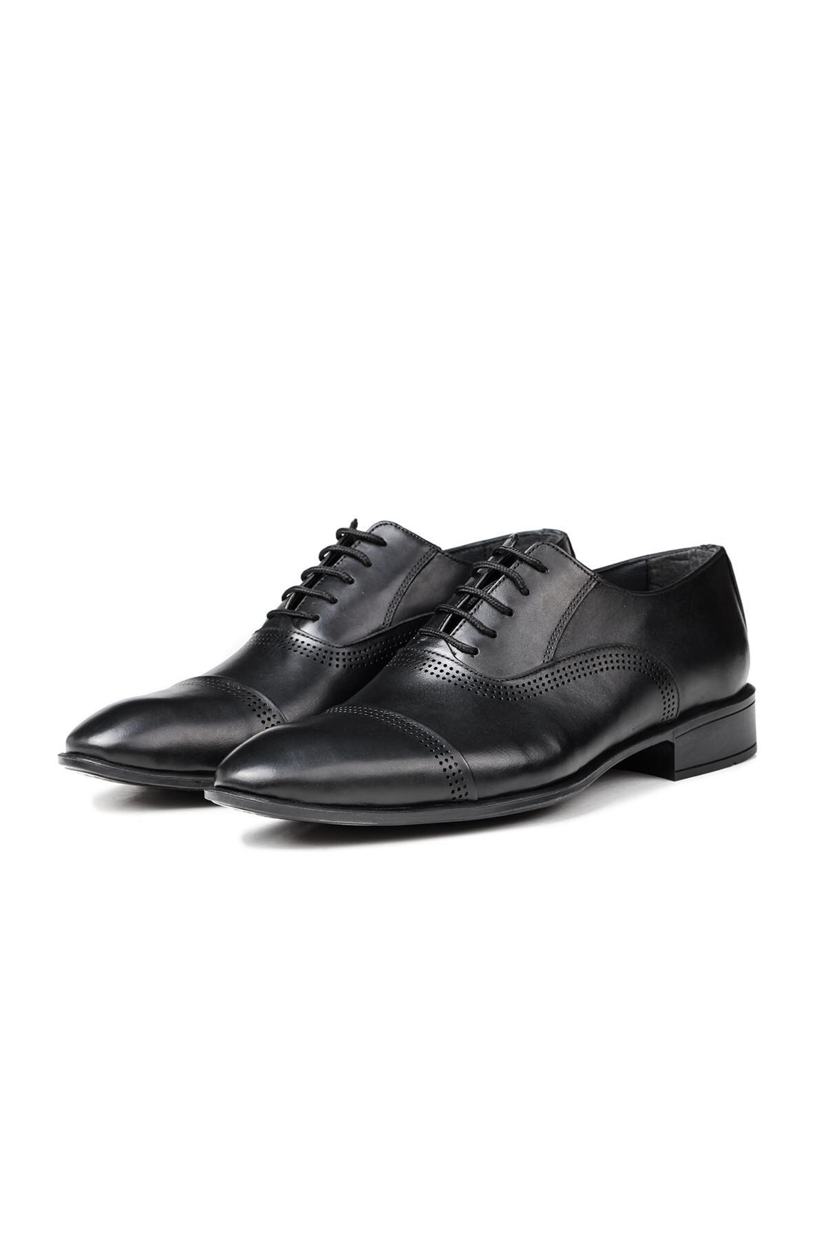 Levně Ducavelli Serious Genuine Leather Men's Classic Shoes, Oxford Classic Shoes
