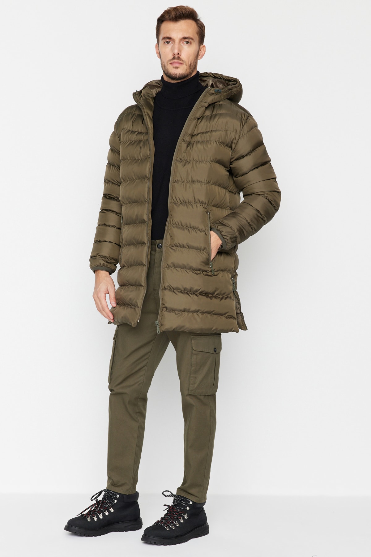 Trendyol Winter Jacket - Khaki - Puffer