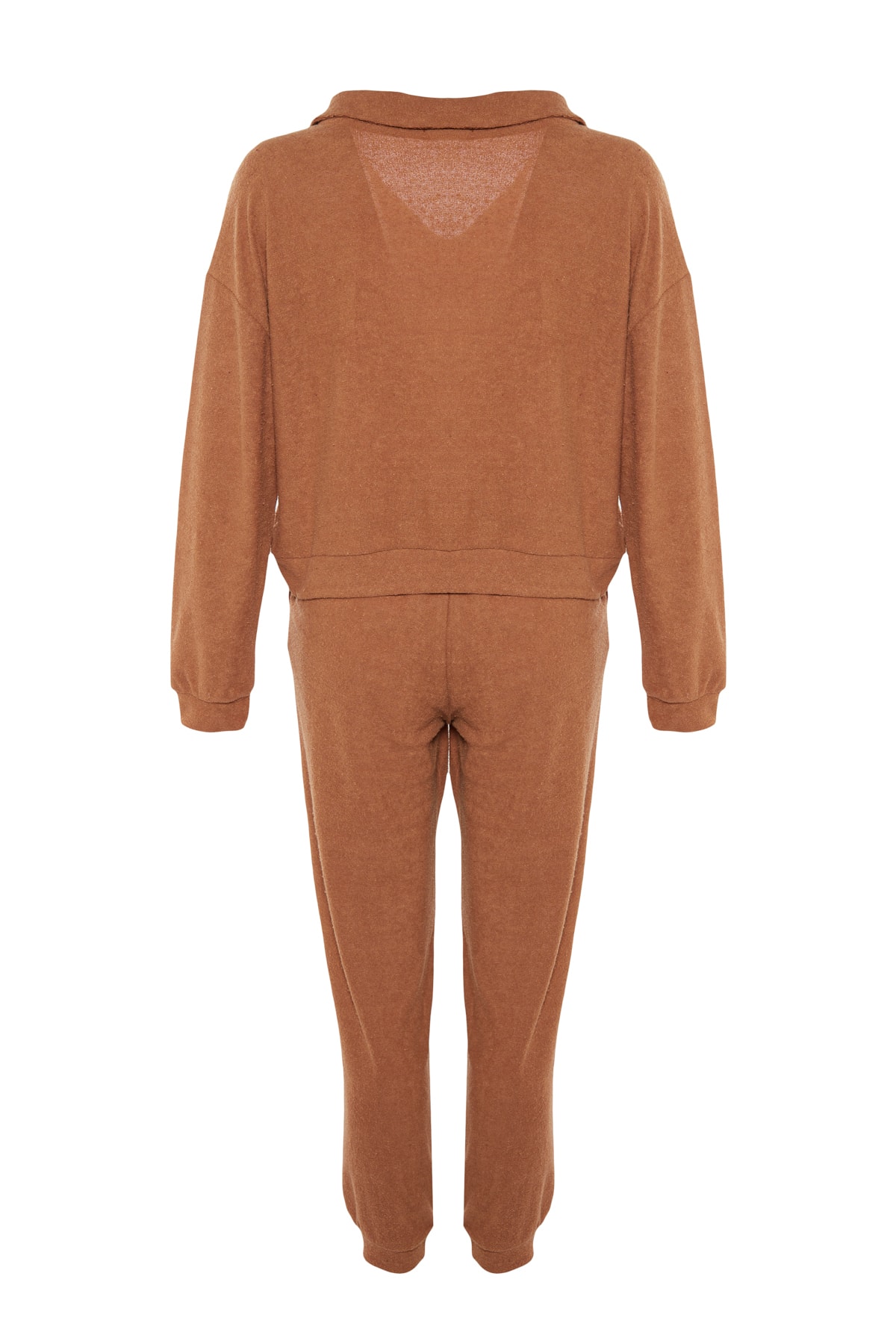 Trendyol Camel Towel Knitted Tracksuit Set