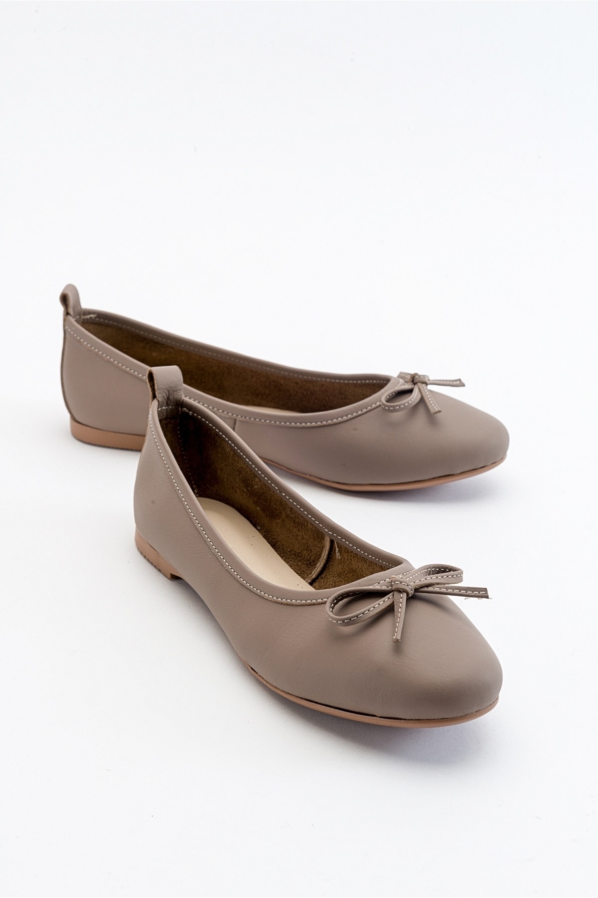 Levně LuviShoes 01 Stone Skin Genuine Leather Women's Flat Shoes