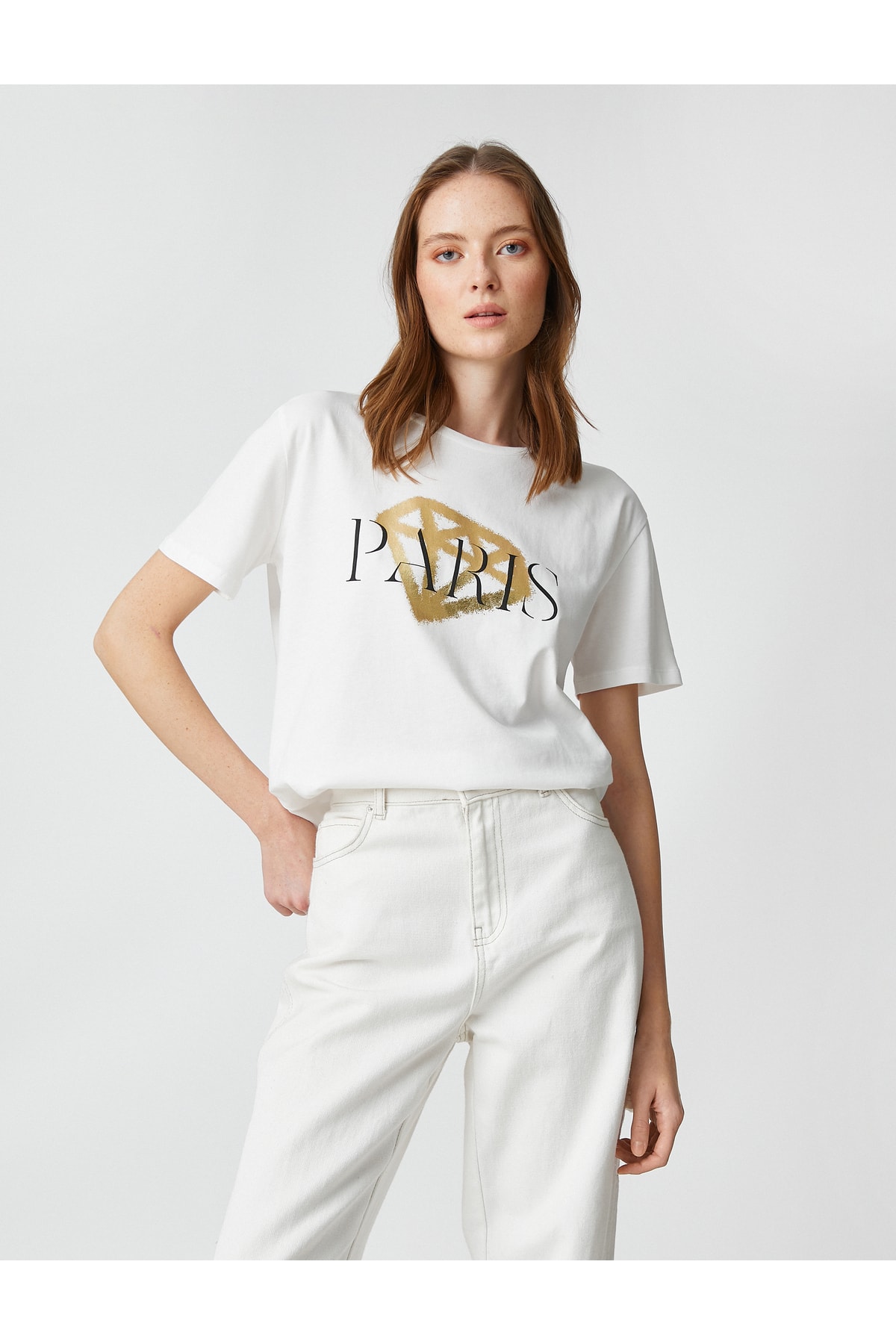 Koton T-Shirt - Weiß - Regular fit