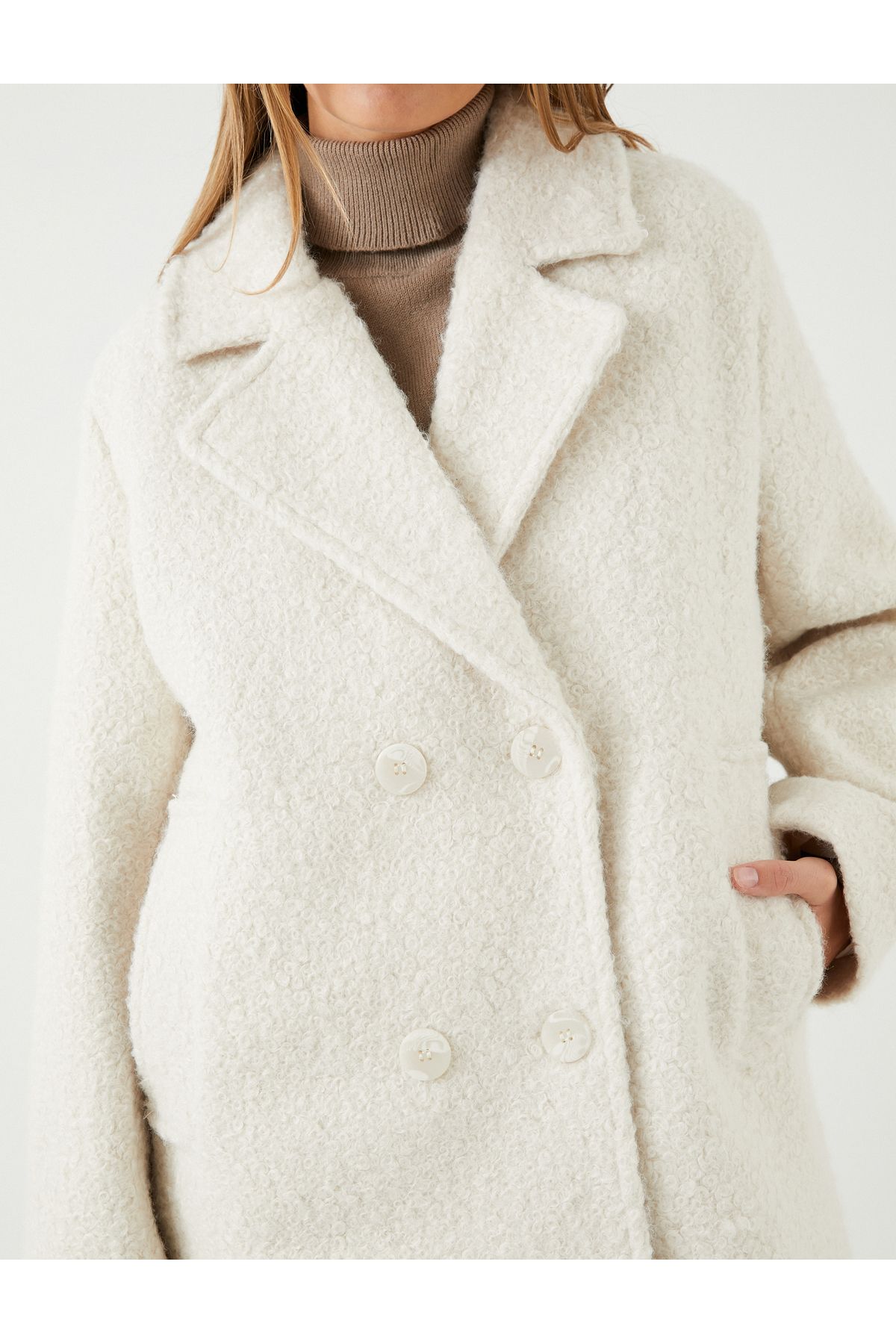 Koton Women Ecru Coat