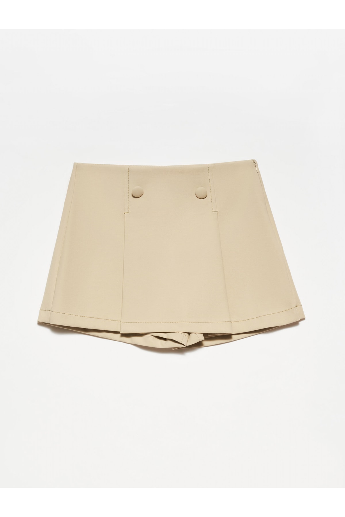 Levně Dilvin 80775 Pleated Shorts Skirt-stone