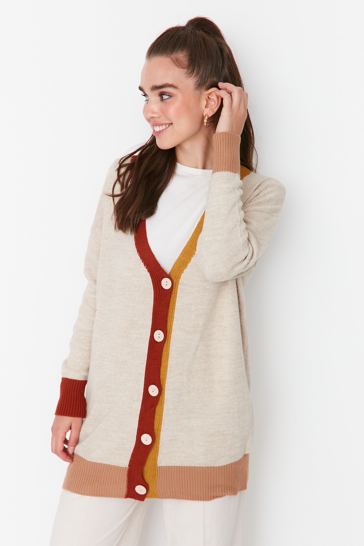 Trendyol Cardigan - Brown - Regular fit