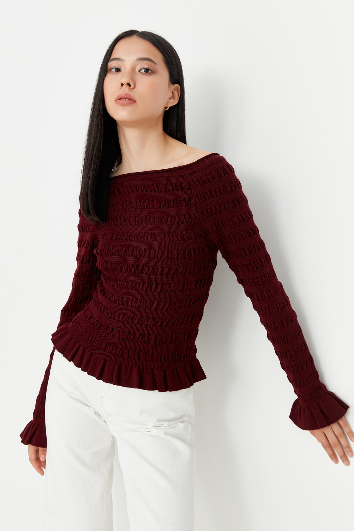 Trendyol Sweater - Purple - Regular fit