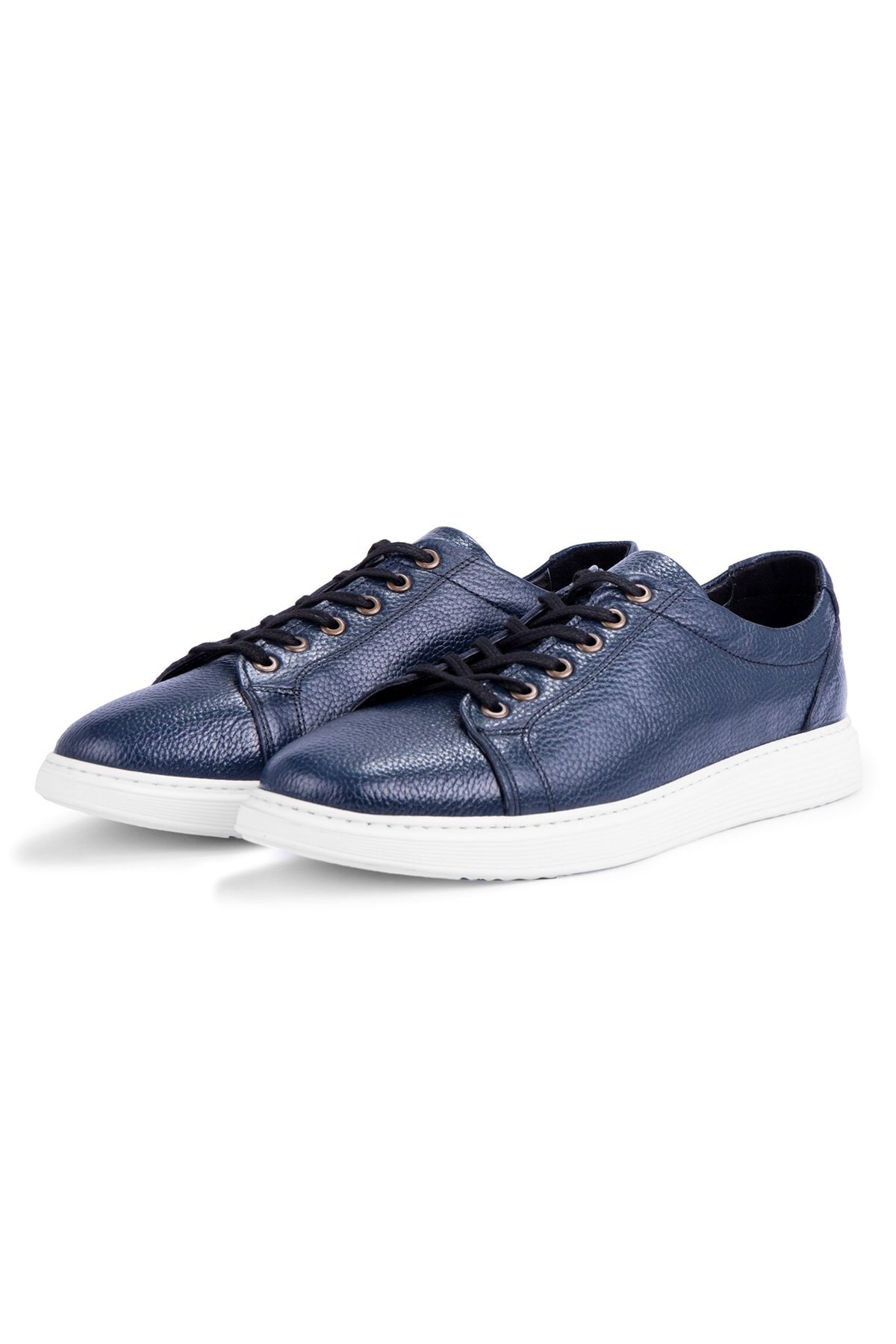 Levně Ducavelli Verano Genuine Leather Men's Casual Shoes. Summer Sports Shoes, Lightweight Shoes Navy Blue.