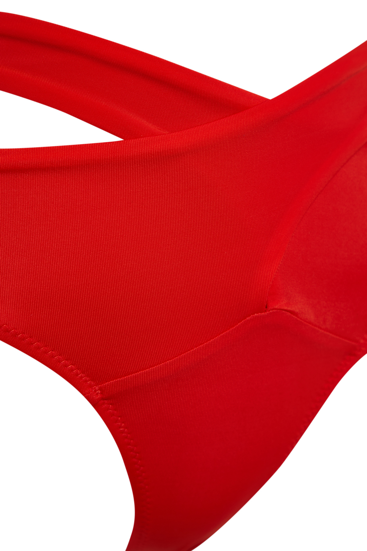 Trendyol Red Cut Out/Windowed High Waist Regular Bikini Bottom