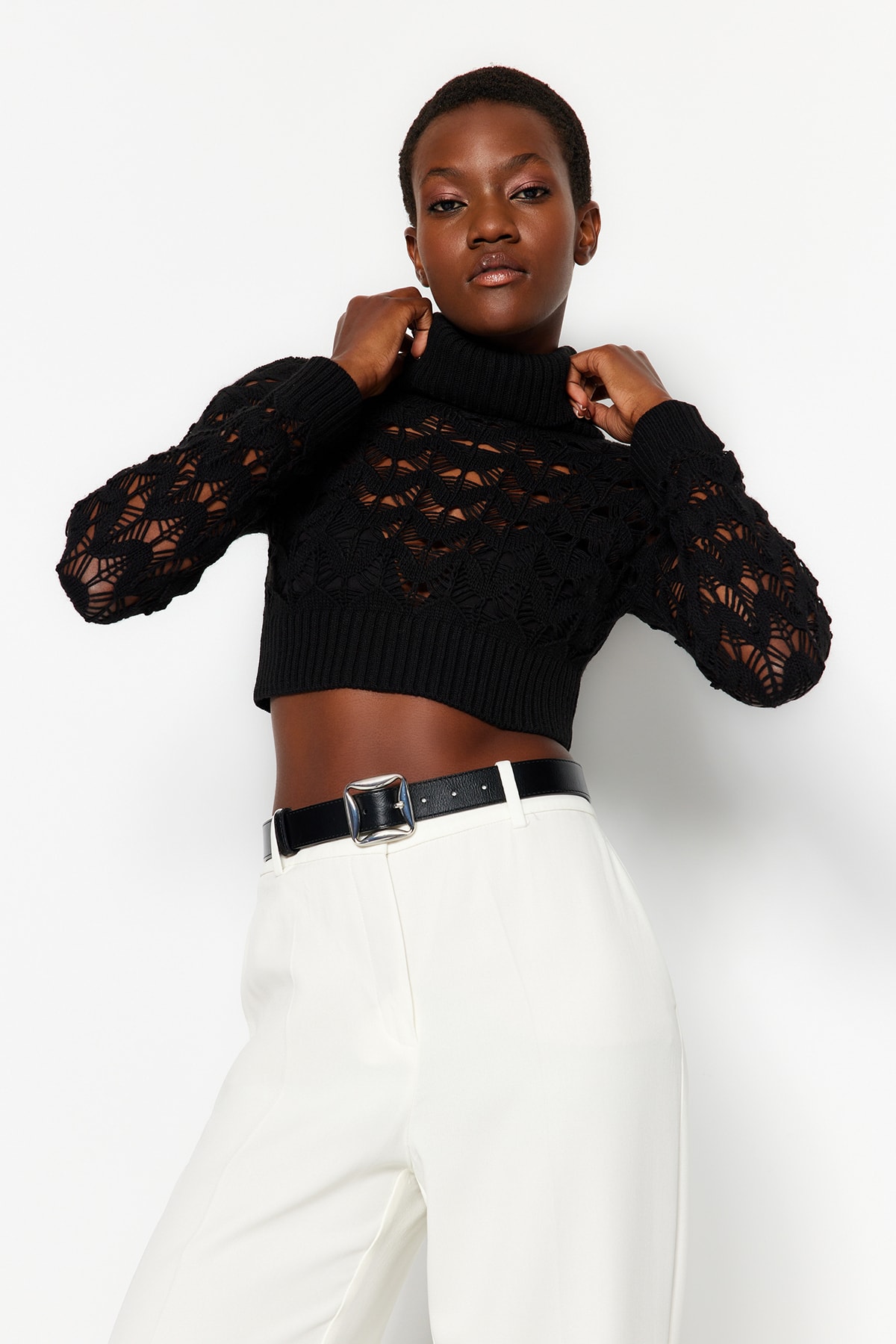 Trendyol Sweater - Black - Regular fit