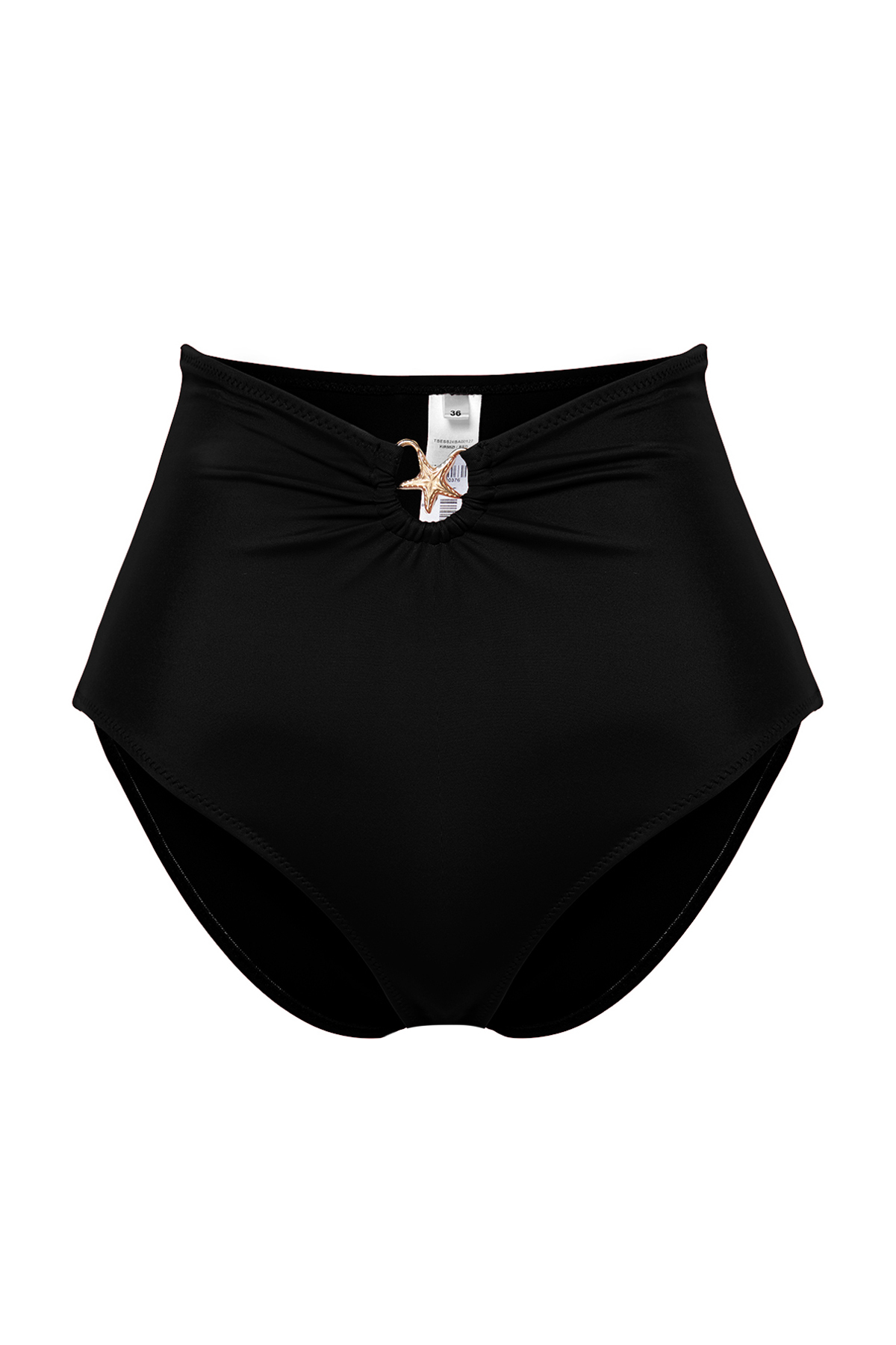 Trendyol Black Premium Accessorized High Waist Hipster Bikini Bottom