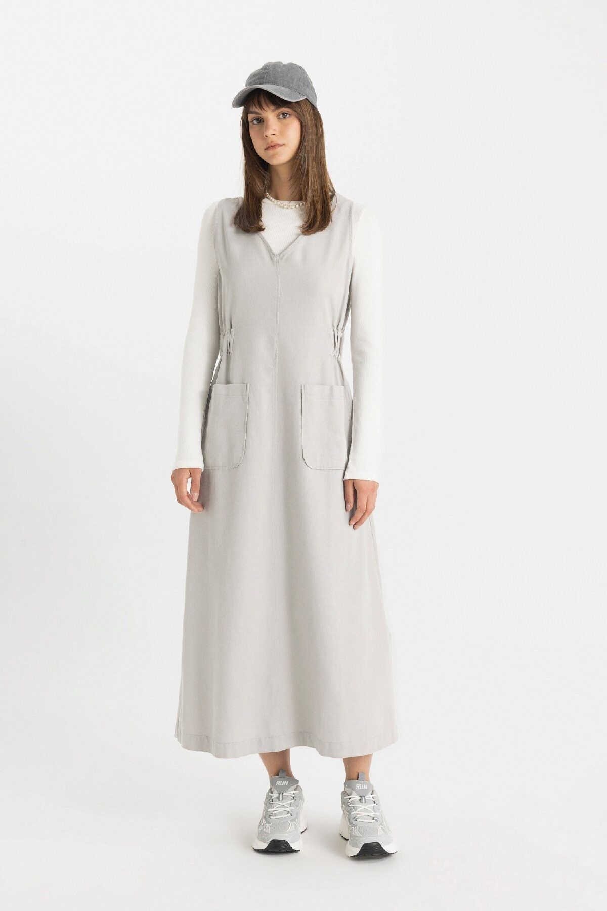 DEFACTO Regular Fit Gabardine Dress